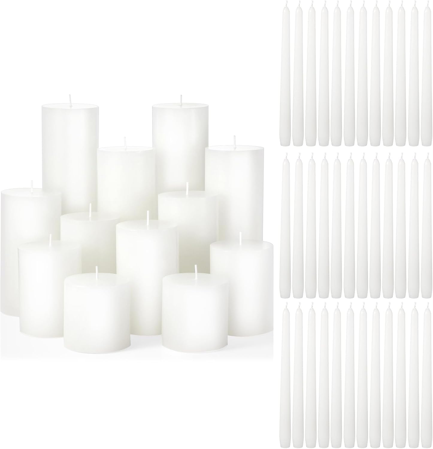 MTLEE 54 Pcs Unity Candles Set Perfect for Weddings and Parties