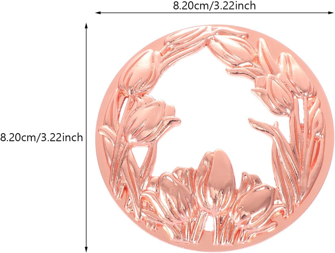 VOSAREA Windproof Durable Rose Gold Metal Candle Shade