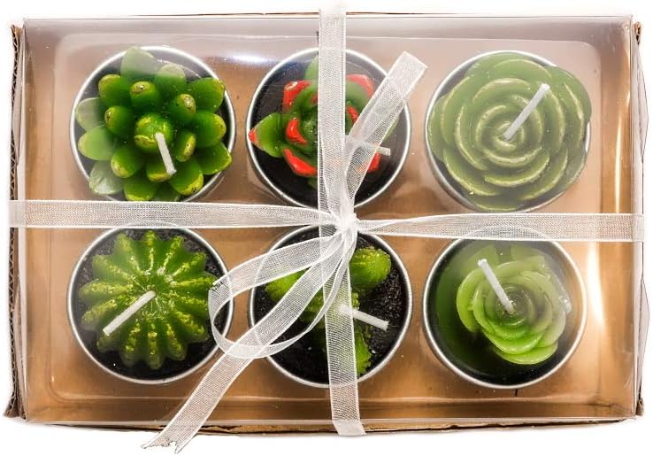 Cactus Tealight Candles 12 Piece Set