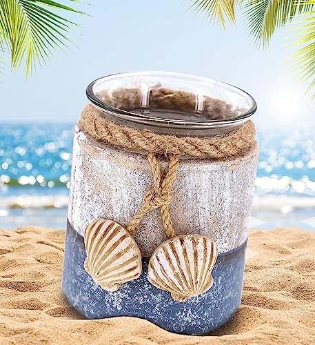 CoTa Global Silver Sea Starfish and Seashell Candle Holder Set