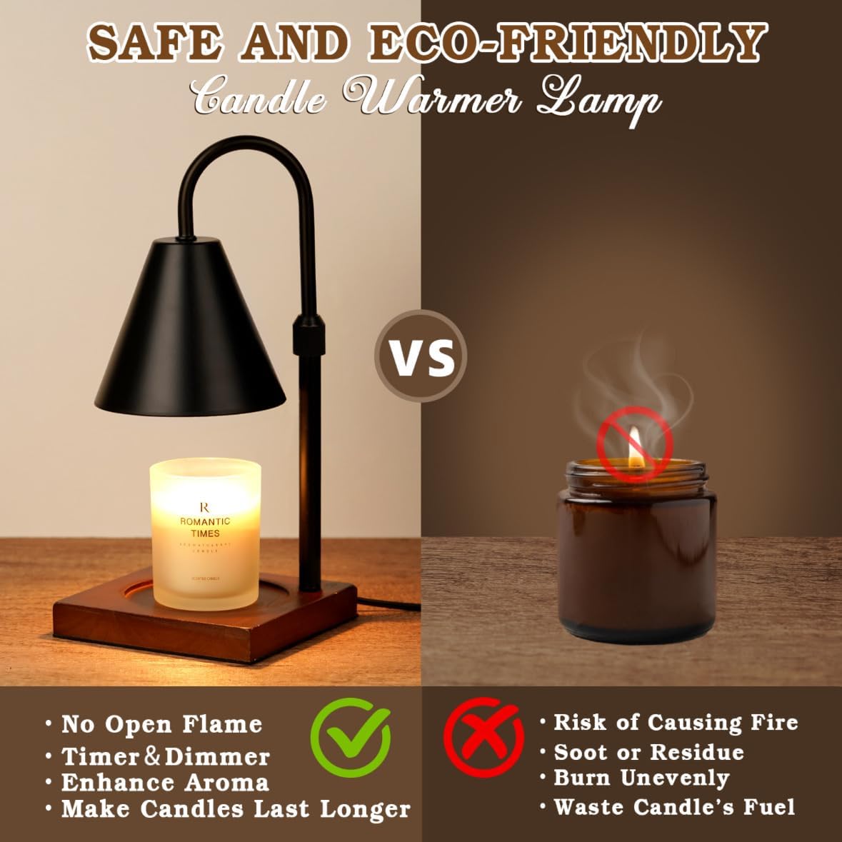 Cozy Candle Warmer Lamp for Home or Bedside Use