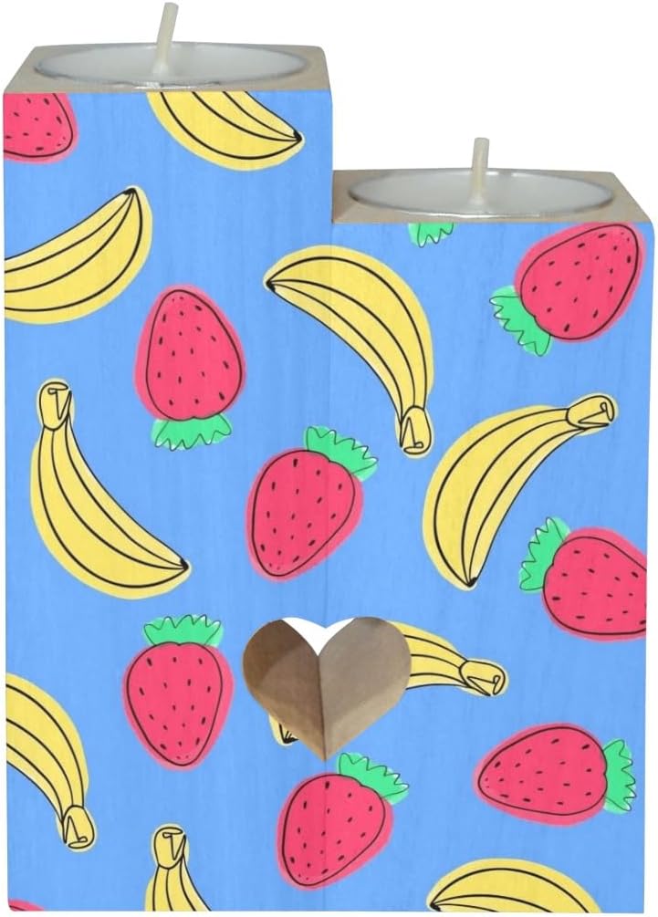 Summer Fruits Candle Holder with Heart Design