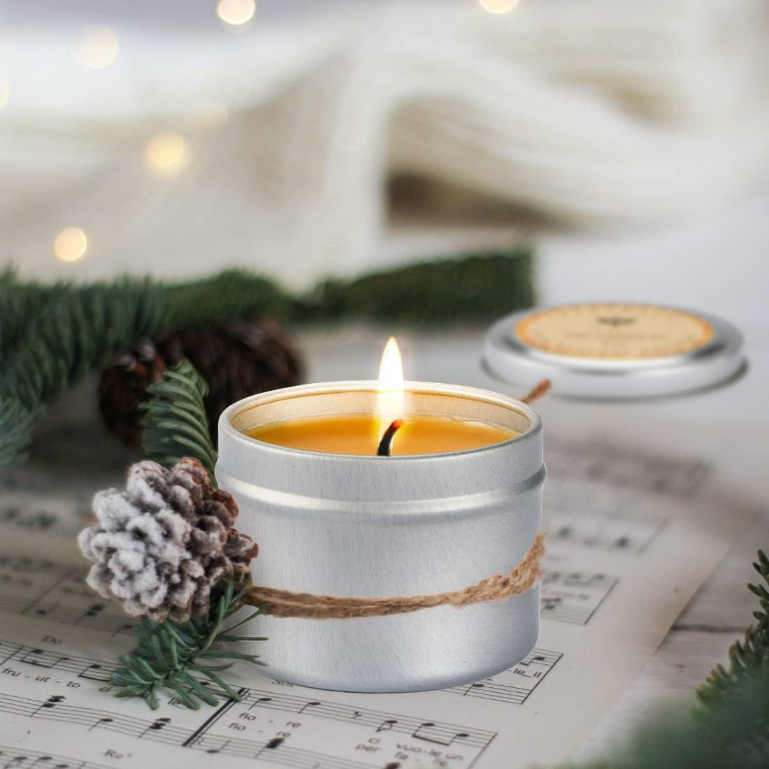 Natural Honey Scented Travel Tin Candle Set
