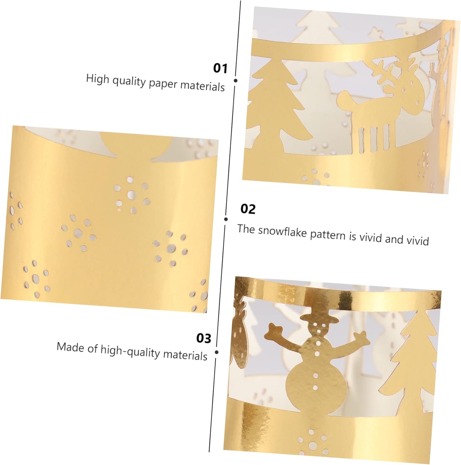 50 Pcs Christmas Snowflake Candle Party Decor on the Go