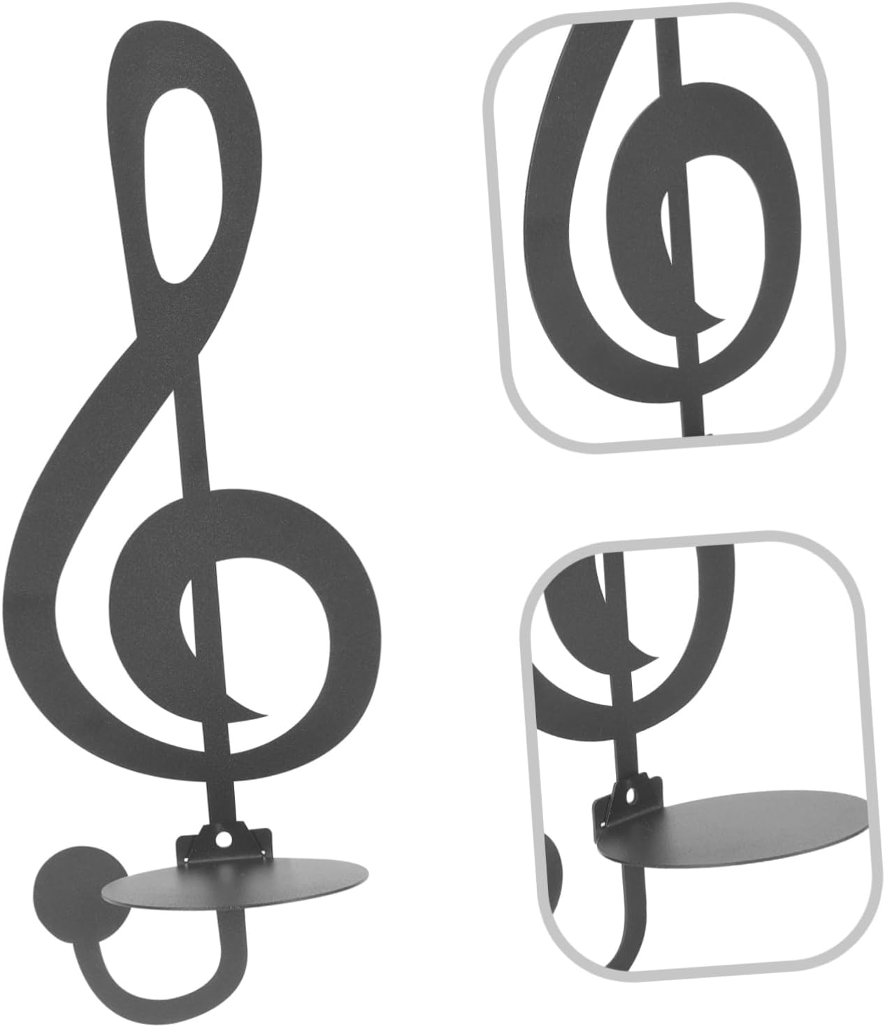 Wall Sconce Candle Holder with Music Note Design