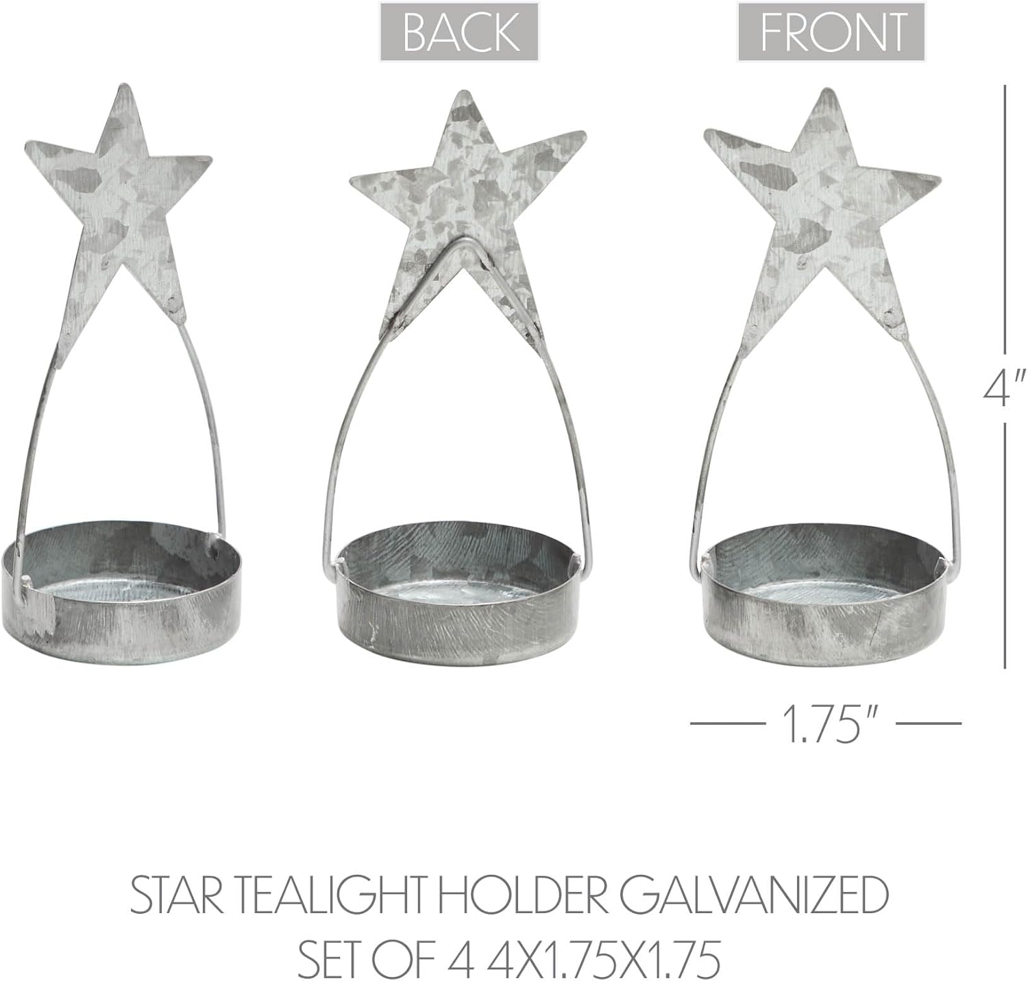Star Tealight Holders Set