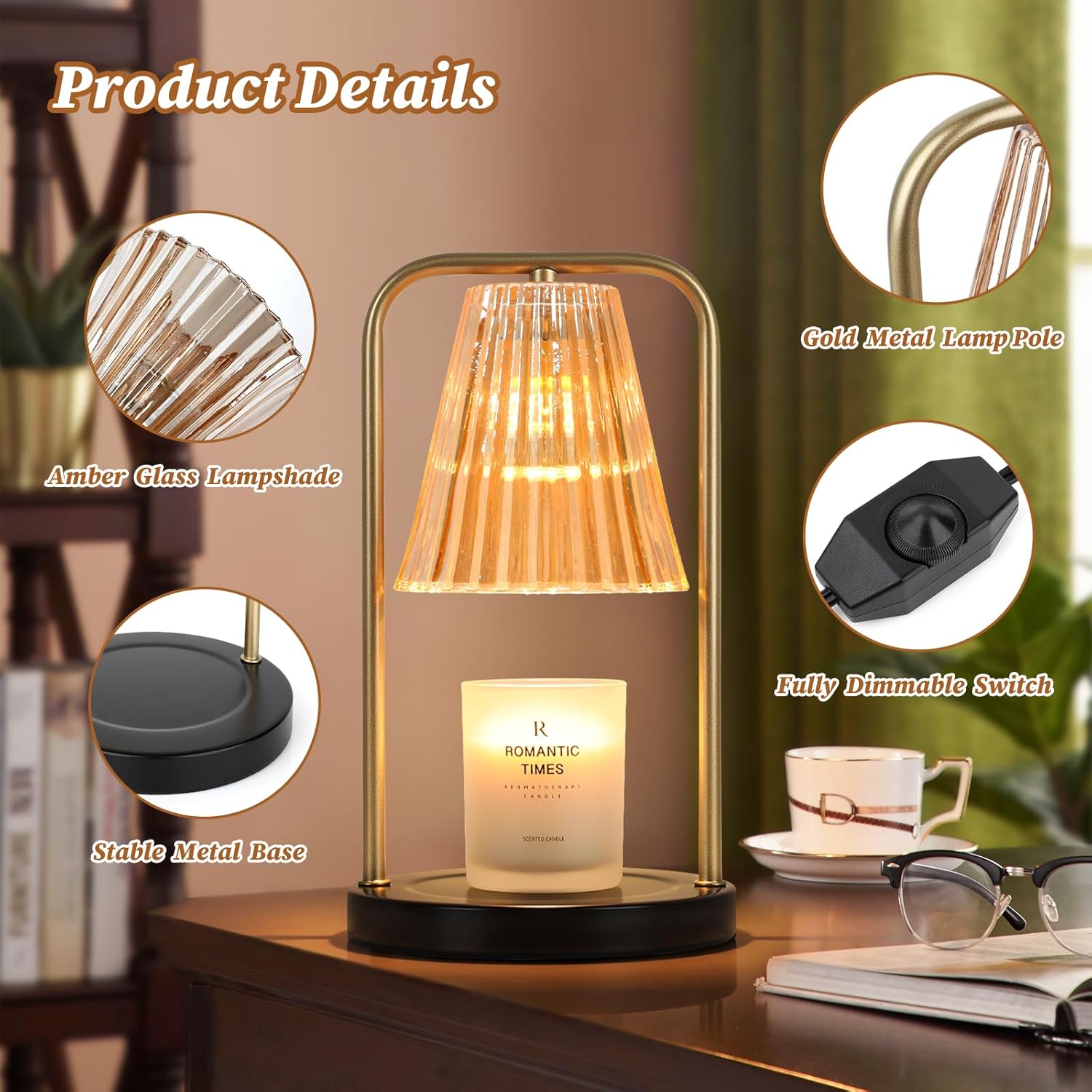 VerRon Candle Warmer Lamp with 2 Bulbs
