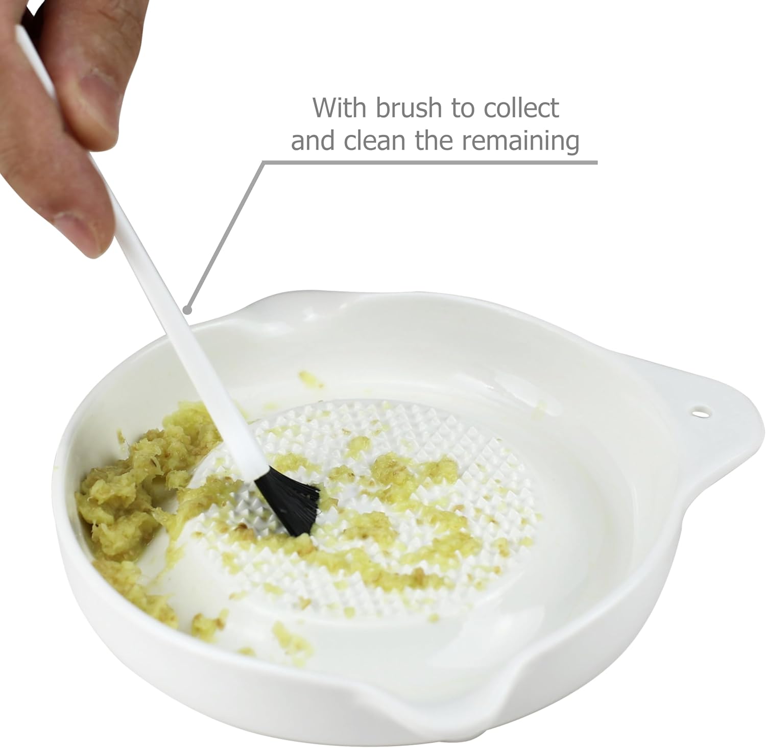 Perfect for Wasabi More EIKS Ceramic Grater with Spoon Brush