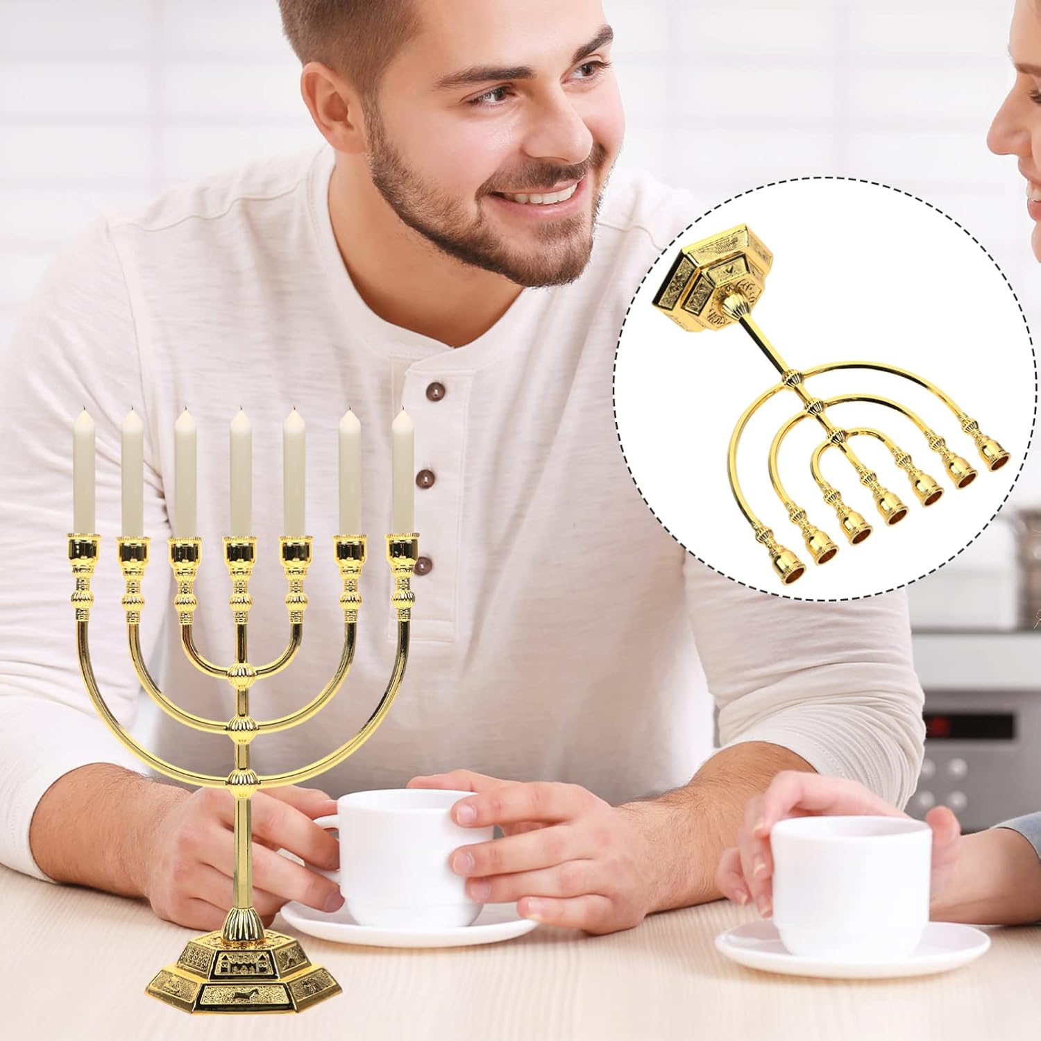 Hanukkah Menorah Candle Holder