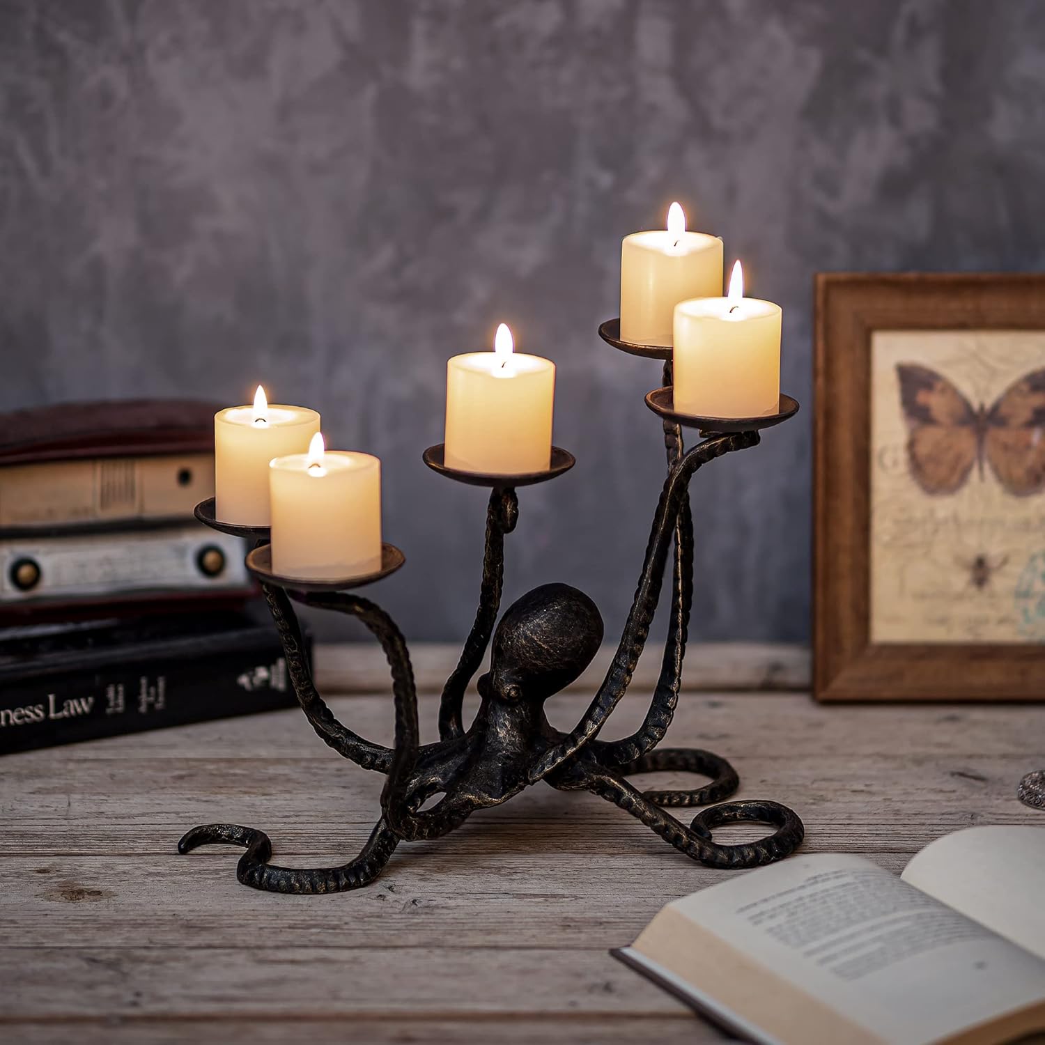 eye-catching Octopus Candle Holder for Halloween Table Centerpiece