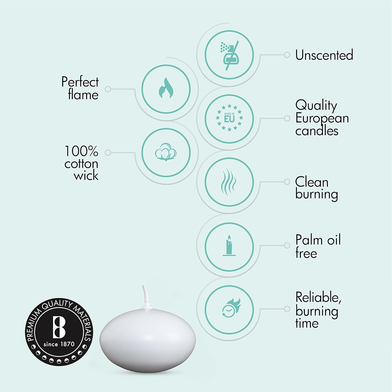 Bolsius Unscented 175 Floating Candles - Set of 40