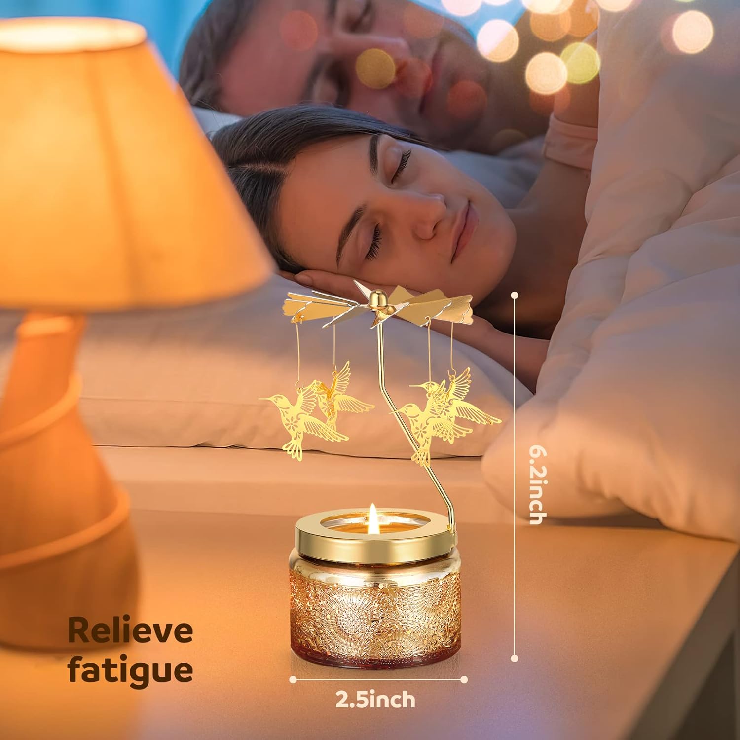 Rotating Thermal Air Candle Holder for Home Decor