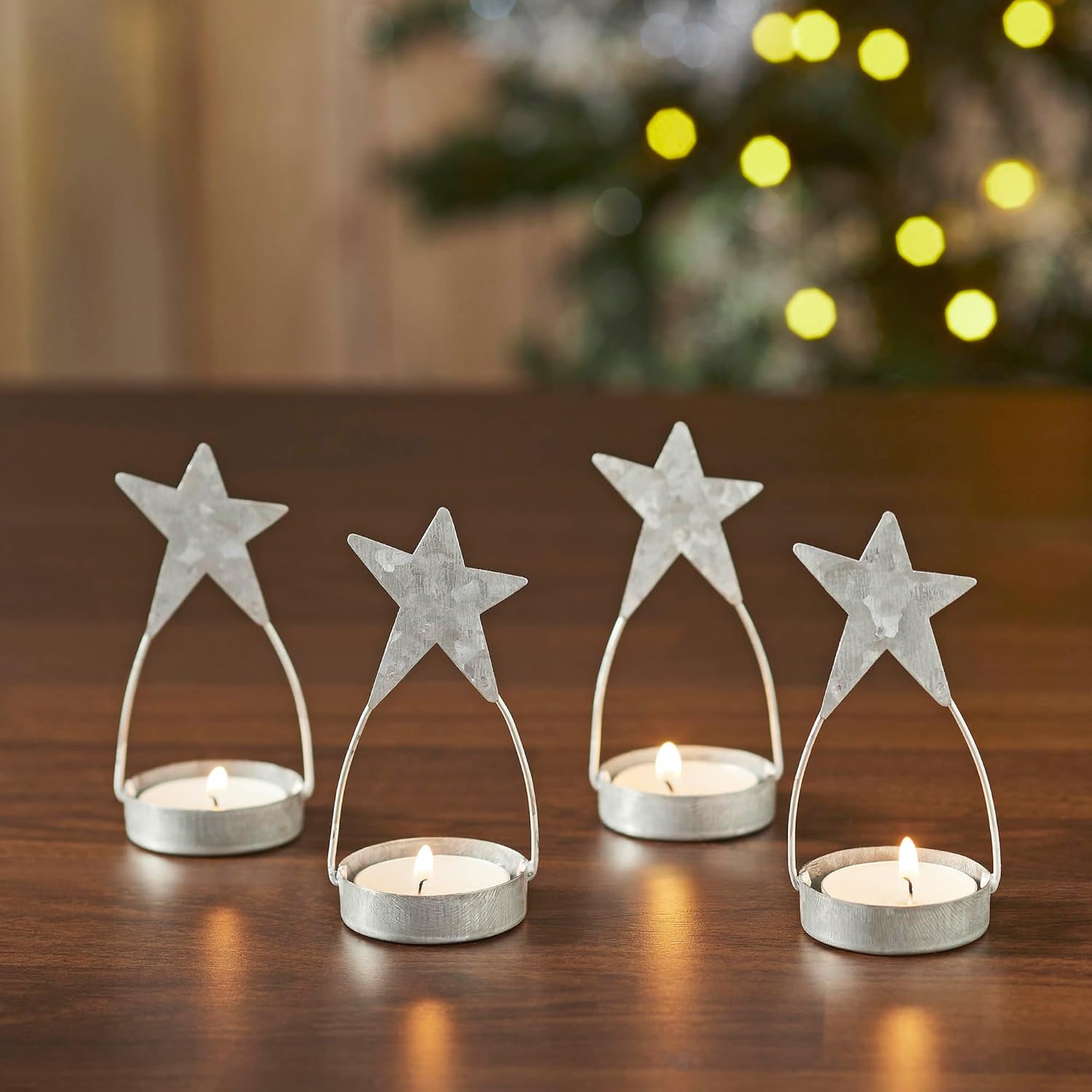 Star Tealight Holders Set