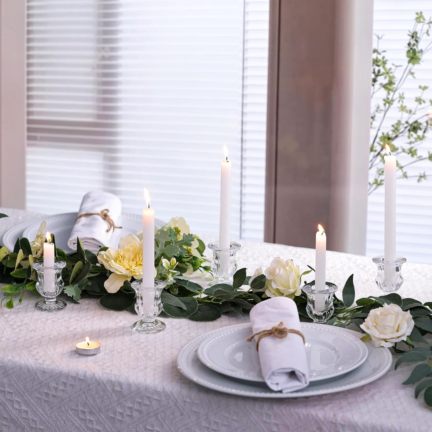 Letine 12-Piece Taper Candle Holder Set