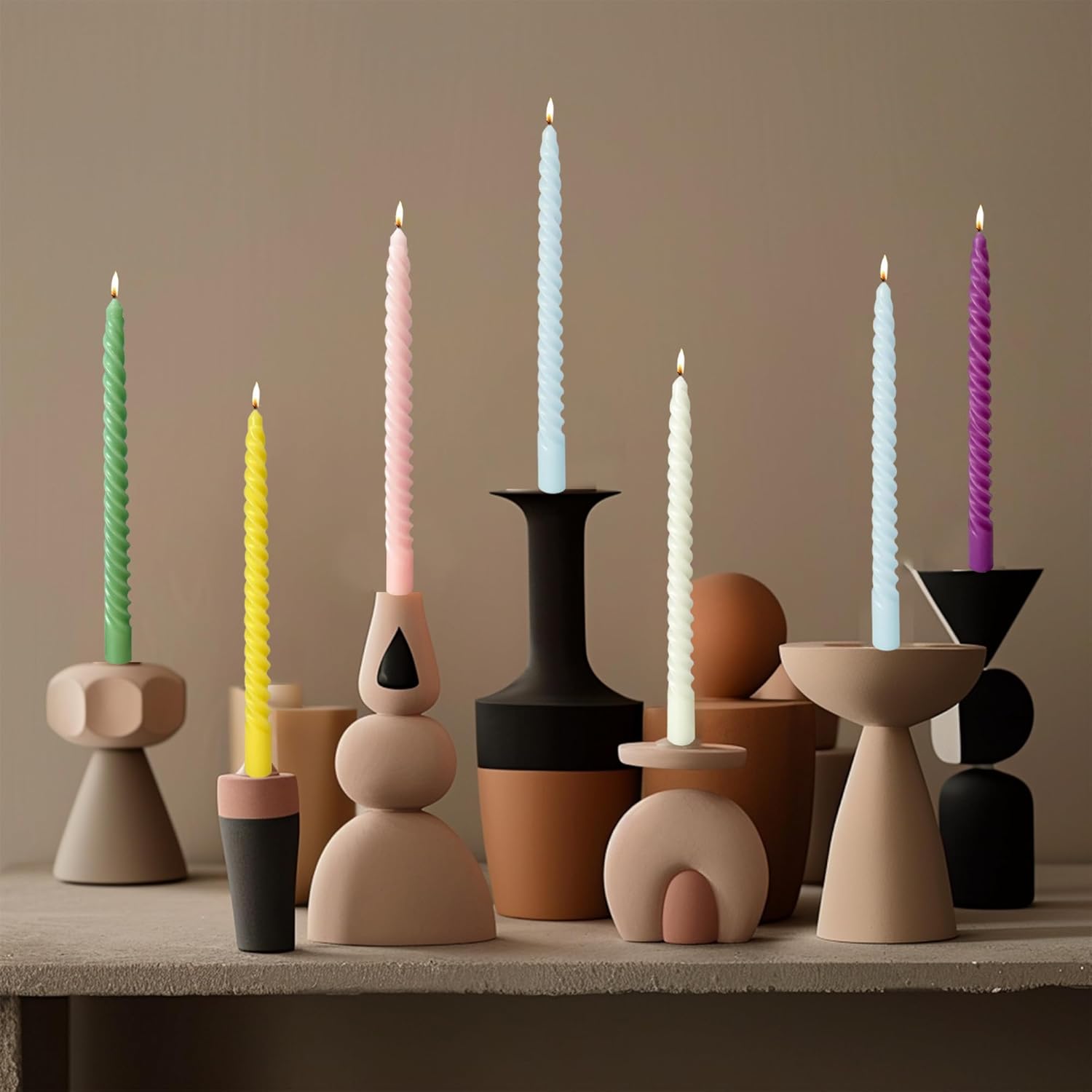 Colorful 10in Candles Set for Home Gift