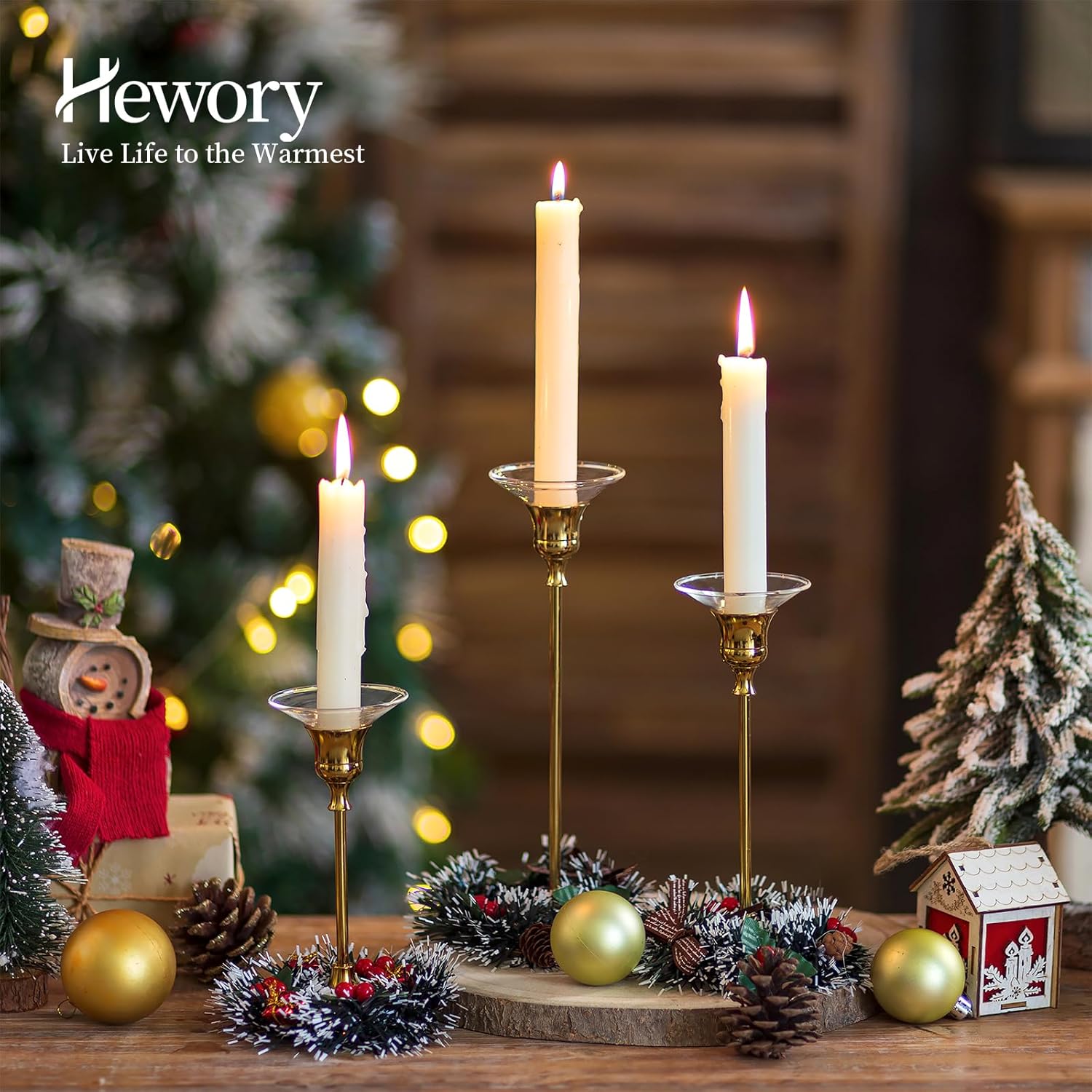 3-Piece Glass Candle Drip Protectors