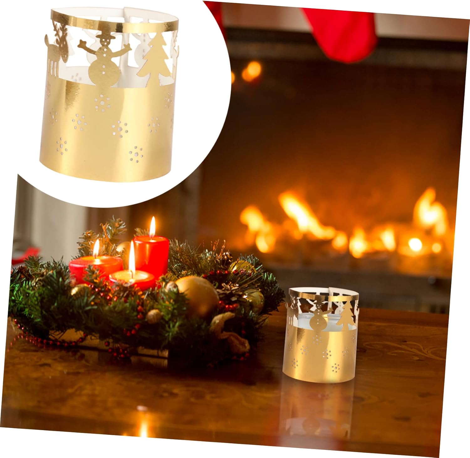 50 Pcs Christmas Snowflake Candle Party Decor on the Go