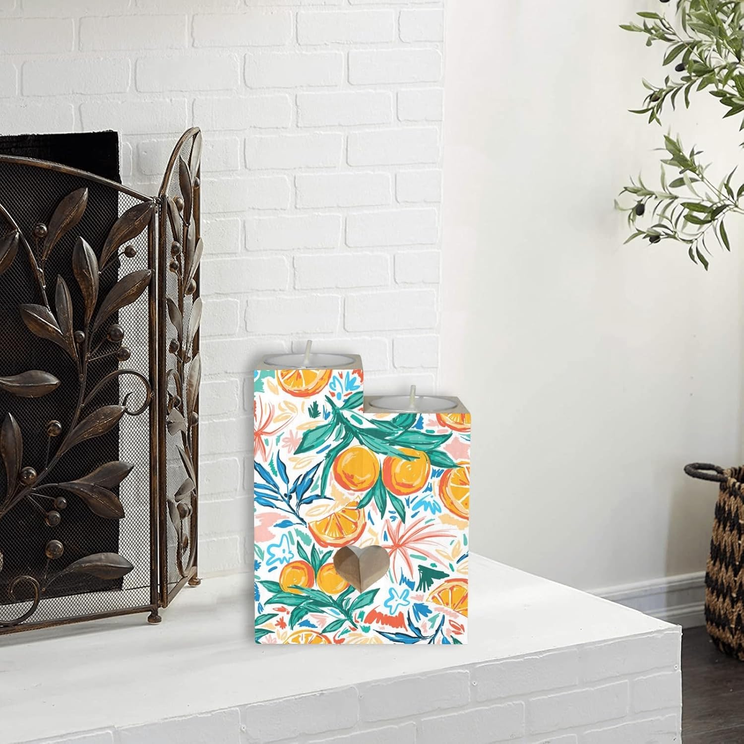 Summer Heart Candle Holder Set