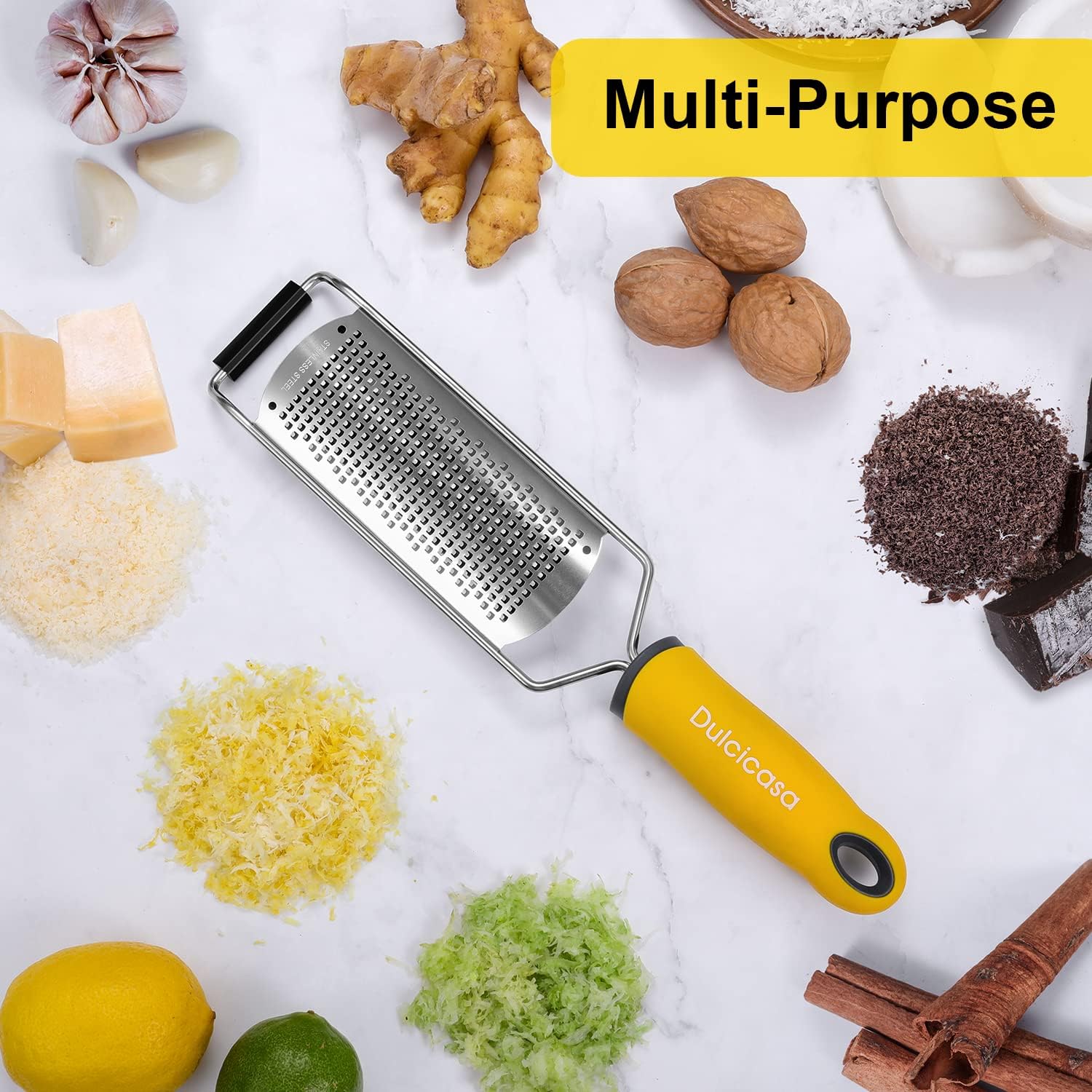 Get Fresh Flavor Zester Grater Compact Tool for Citrus Zesting Cheesering