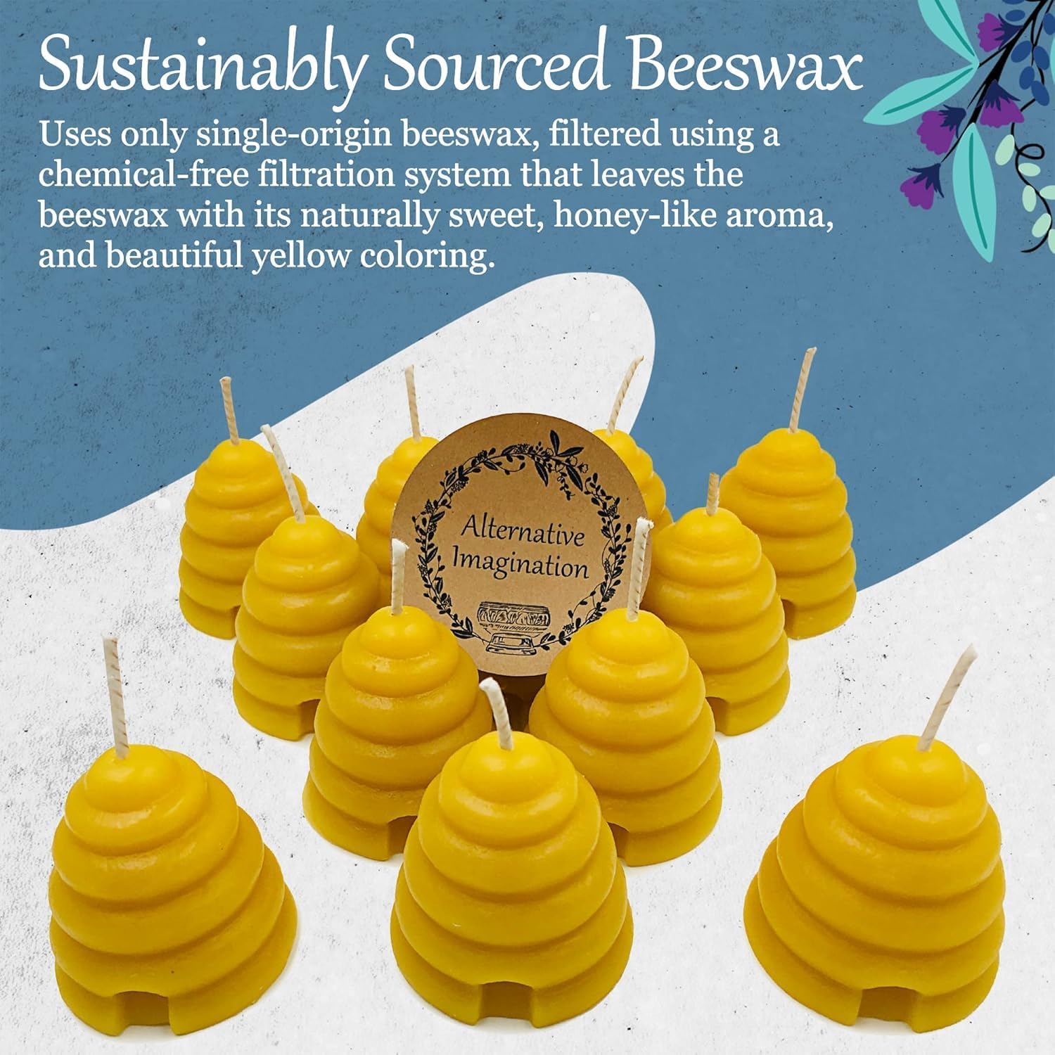 Pure Beeswax Beehive Candle Set - Pack of 4