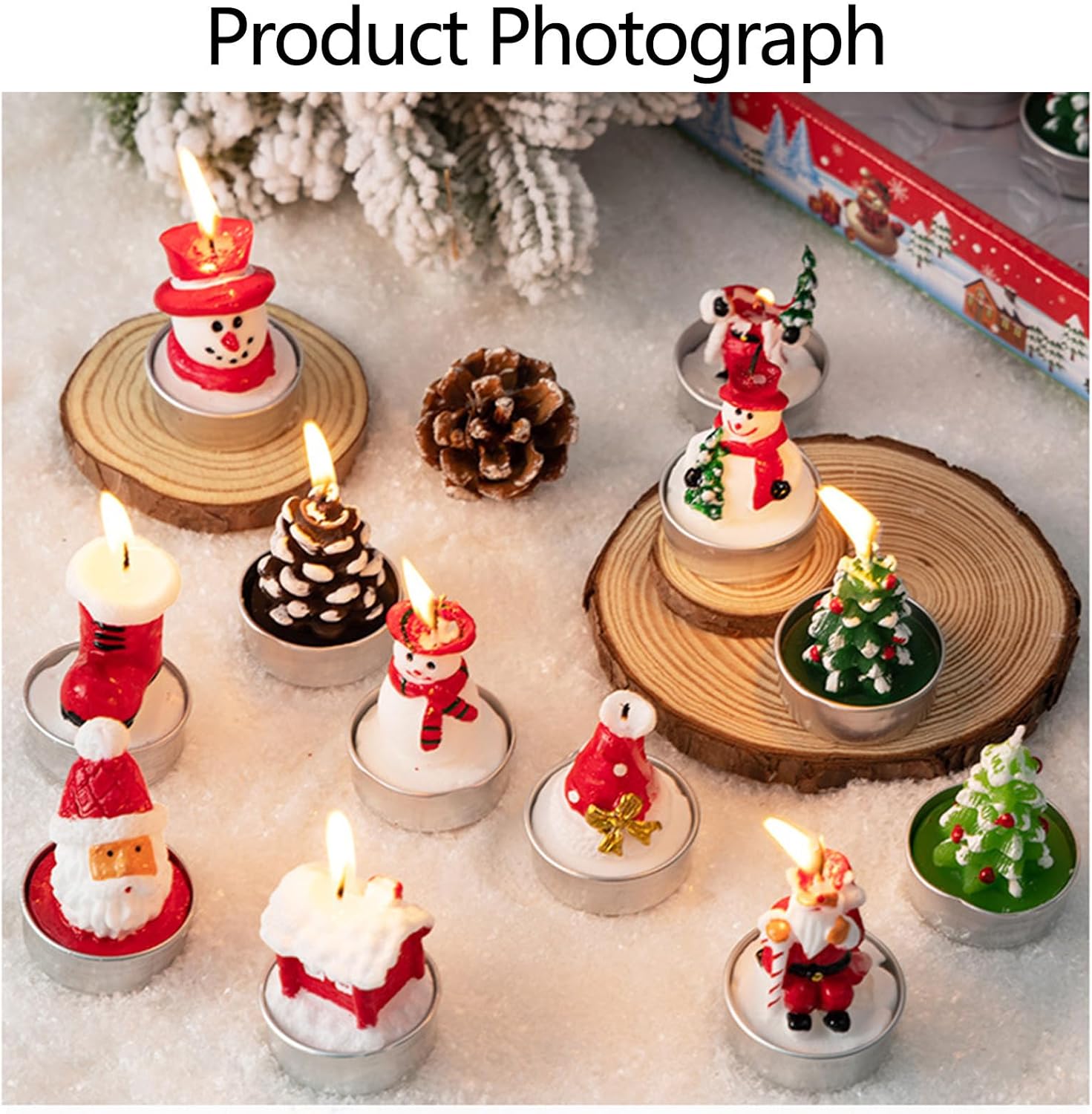 Mini Christmas Tea Lights - 3Pcs Set