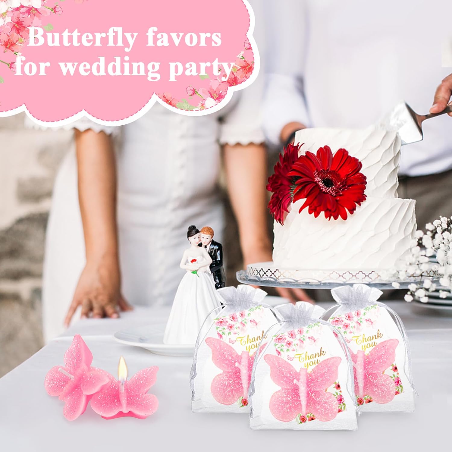 50-Set Butterfly Baby Shower Party Favor Set