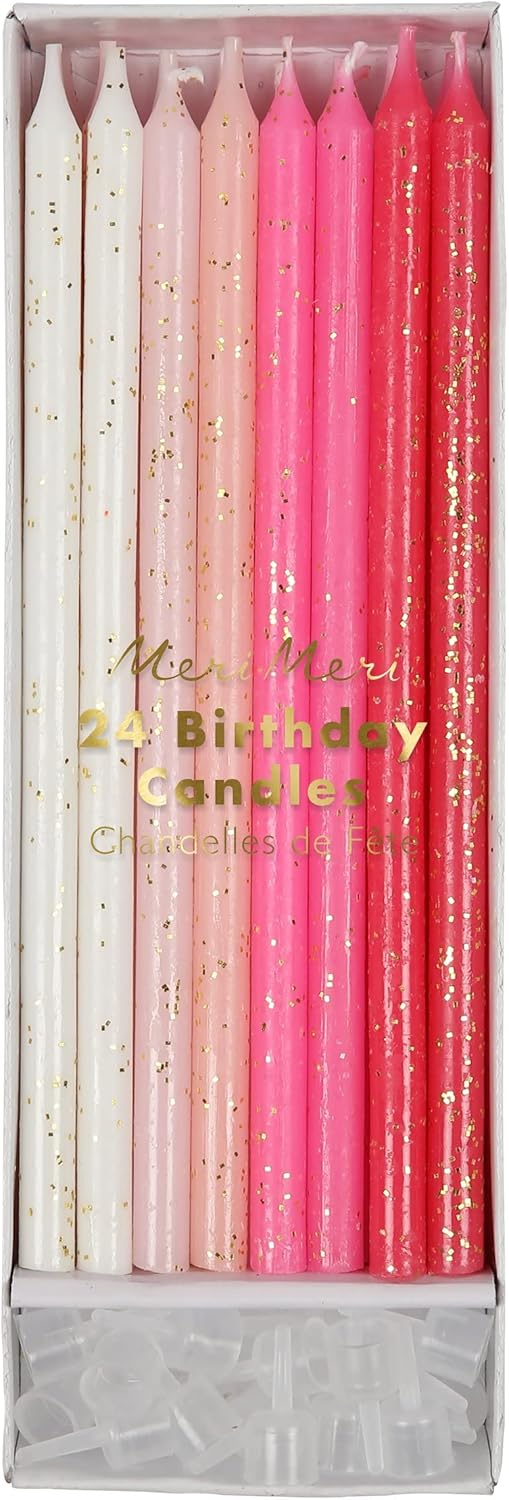 Meri Meri Glitter 24-Piece Birthday Candles