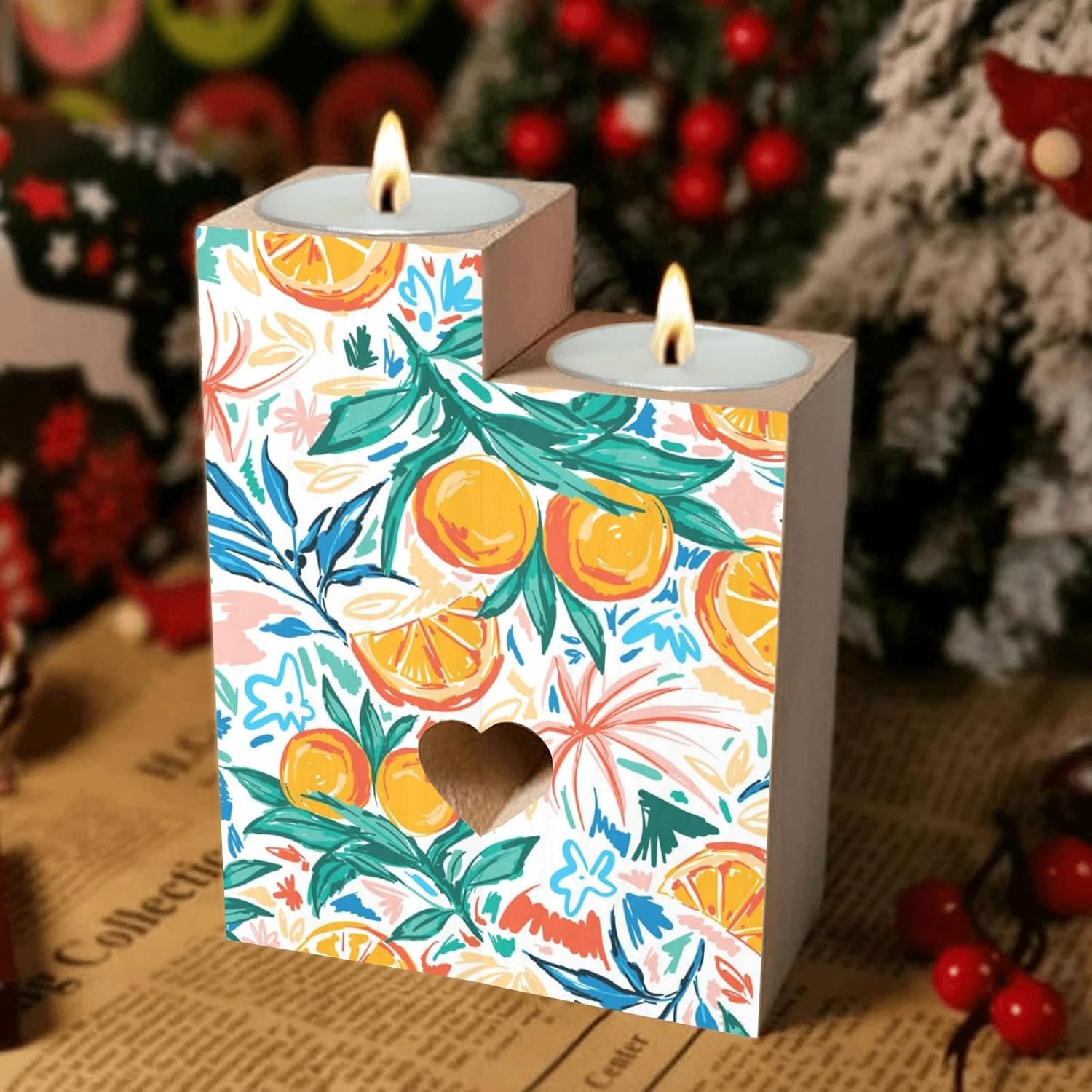 Summer Heart Candle Holder Set