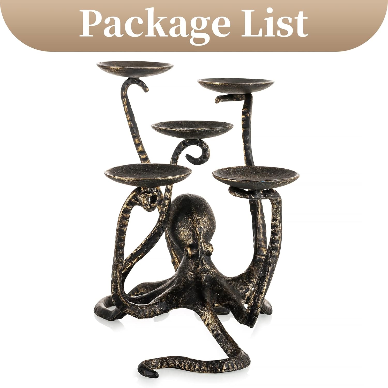 eye-catching Octopus Candle Holder for Halloween Table Centerpiece