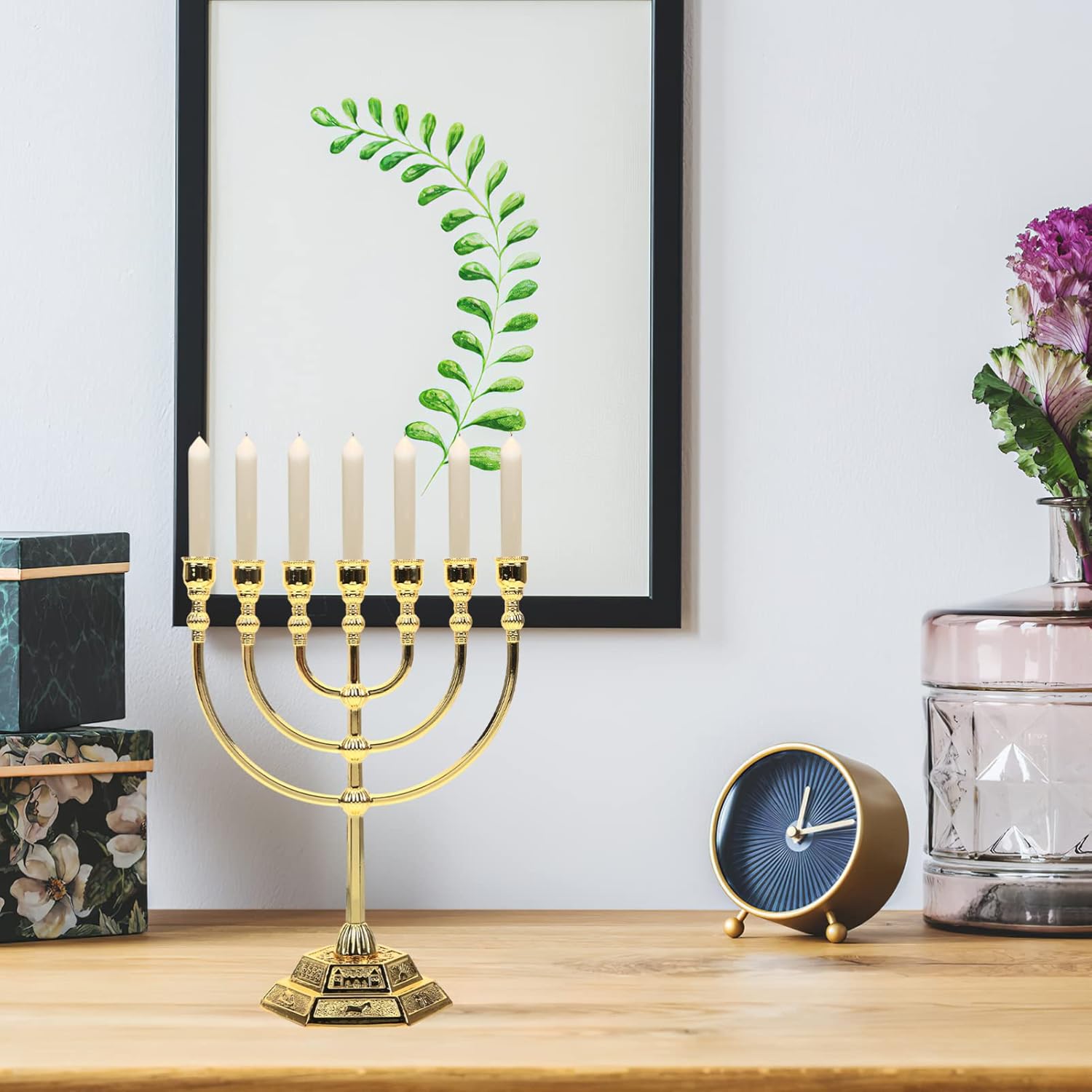 Hanukkah Menorah Candle Holder