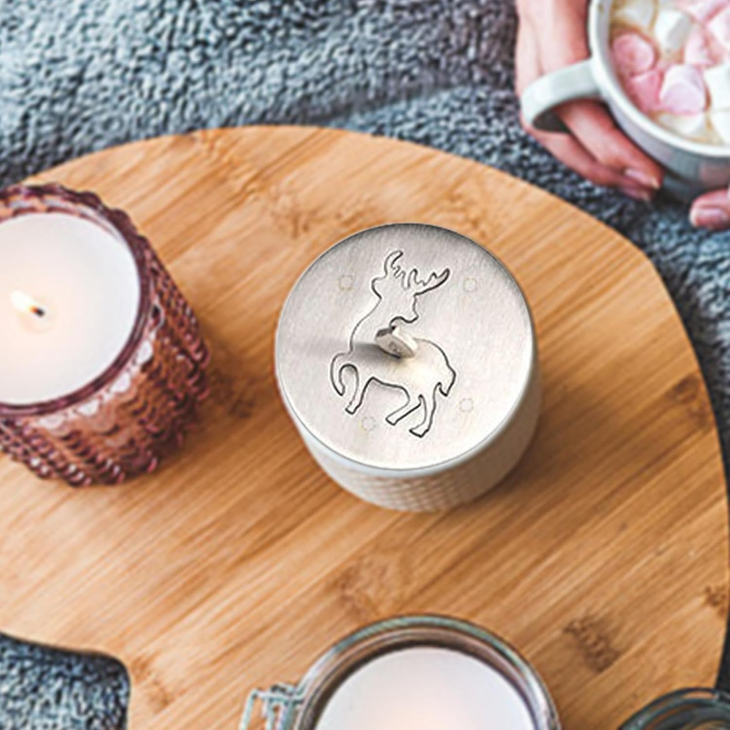 Elegant Glass Candle Jar for Bedroom Decor Wind Protection