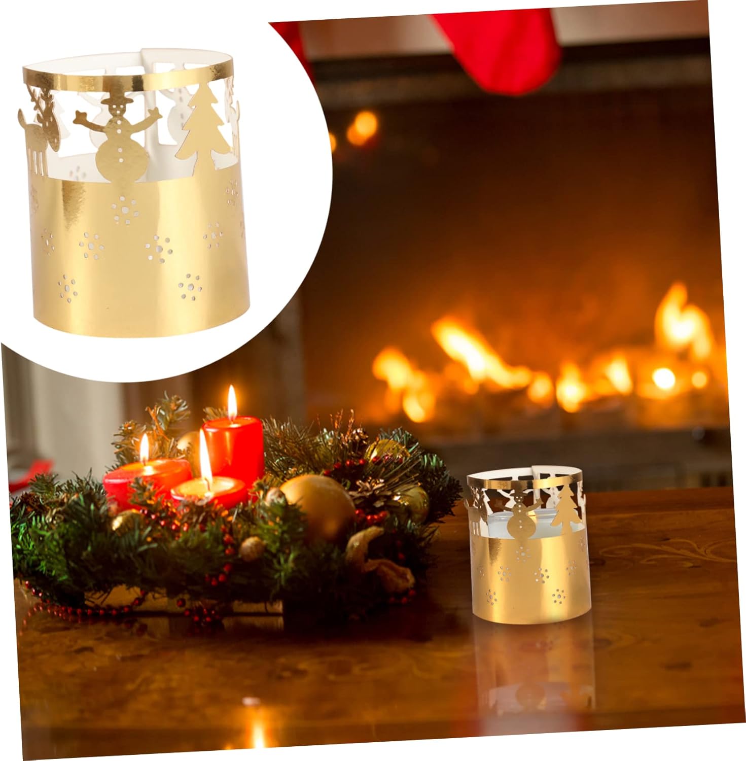 Zerodeko Christmas Snowflake Candle Lamp Shade