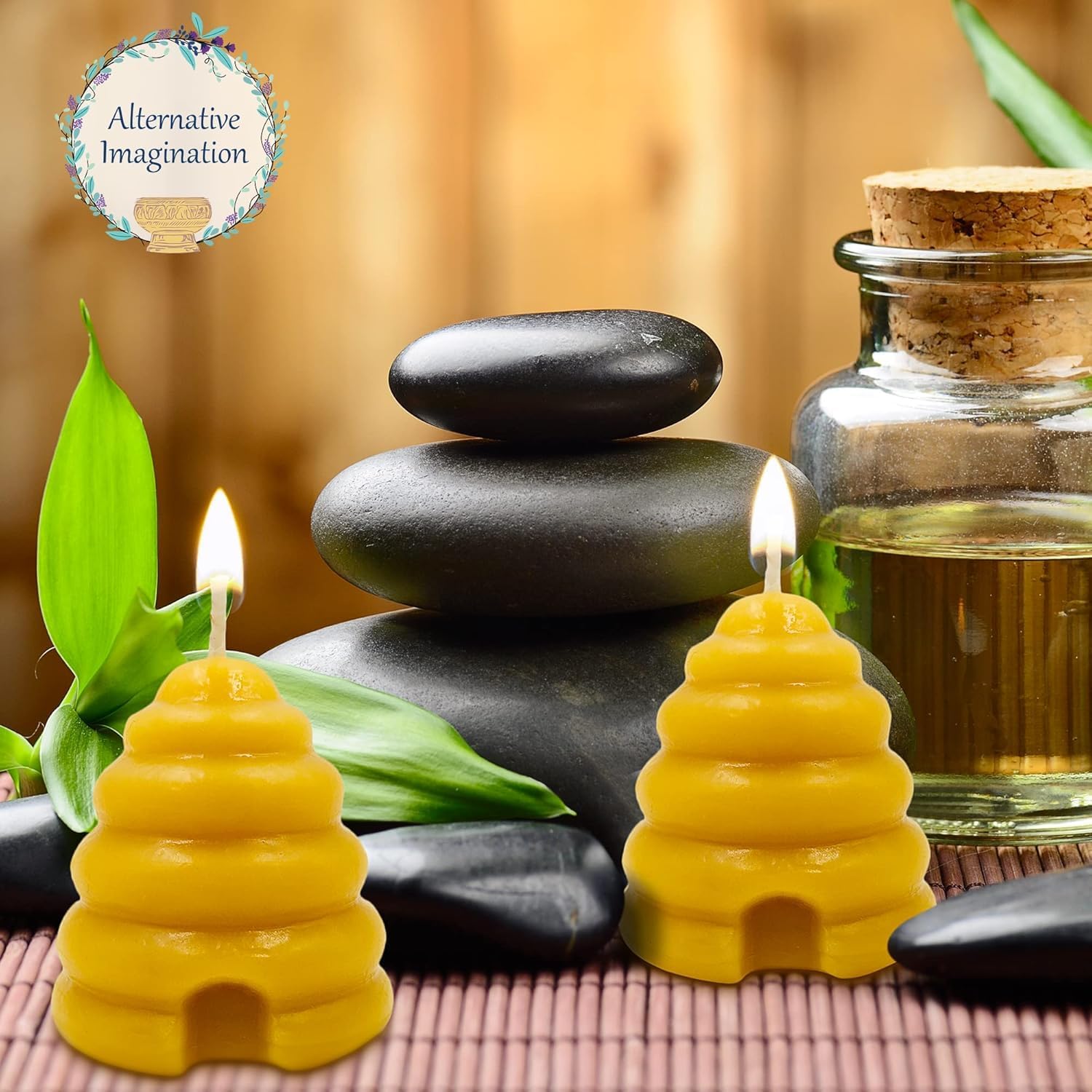 Pure Beeswax Beehive Candle Set - Pack of 4