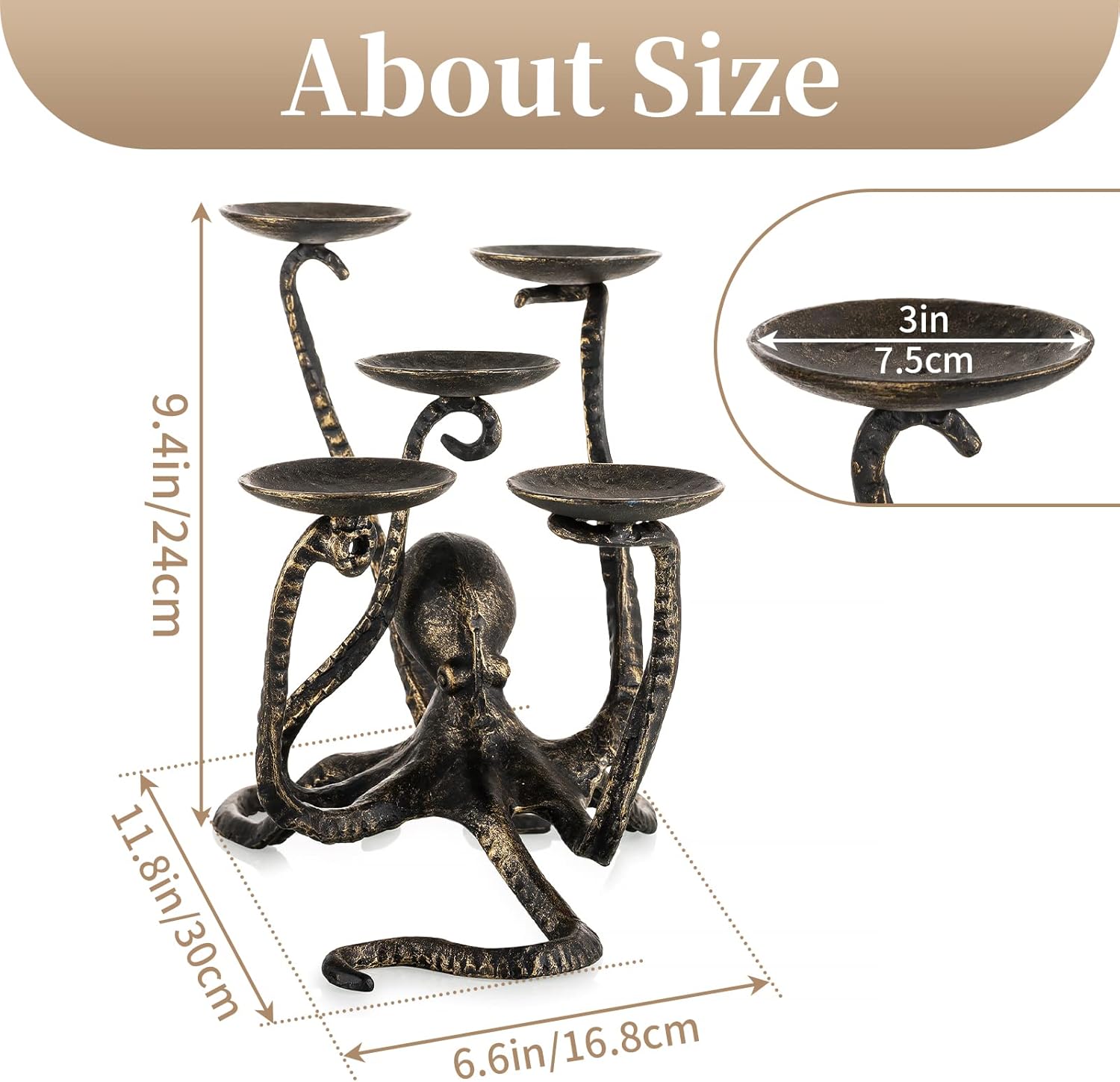 eye-catching Octopus Candle Holder for Halloween Table Centerpiece