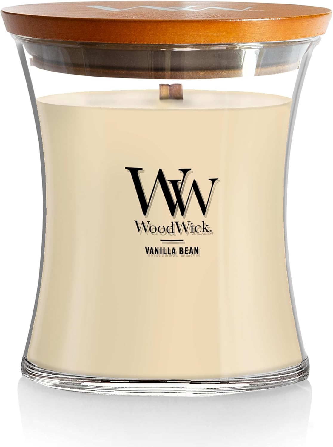 WoodWick Vanilla Bean Scented Medium Hourglass Candle