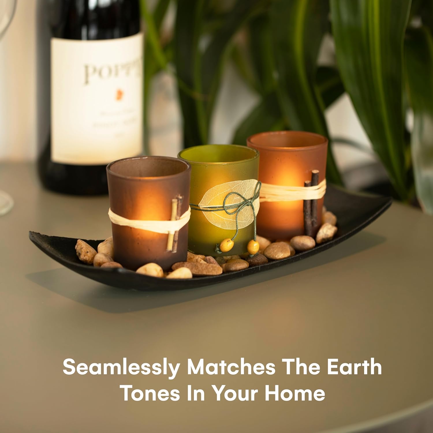 Elevate Your Space with 3 LED Tea Light Candle Holders in Earth Tones