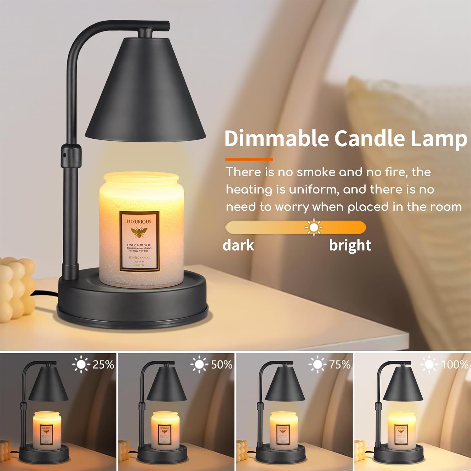 Mocosa Candle Warmer Lamp Adjustable Height Gift for Mom