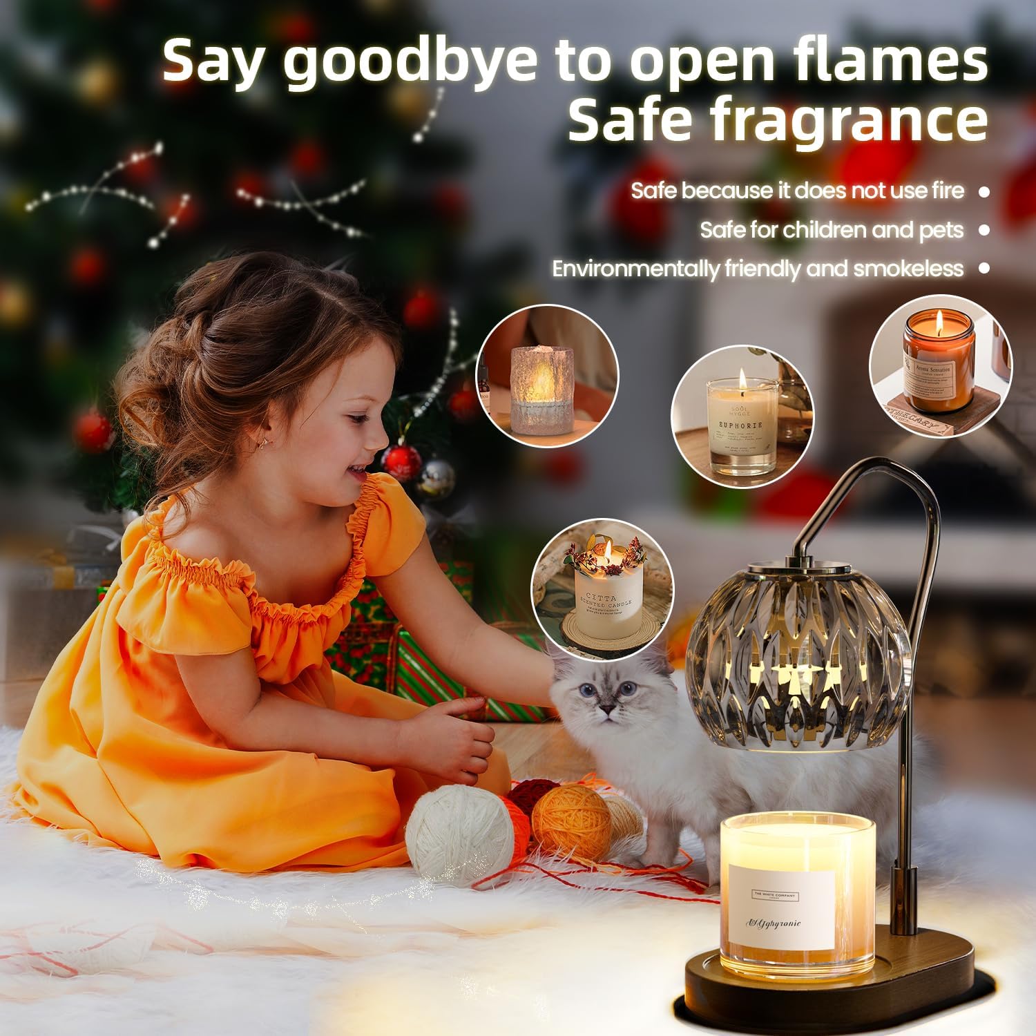 Candle Warmer Lamp with Timer 4-Level Dimmer