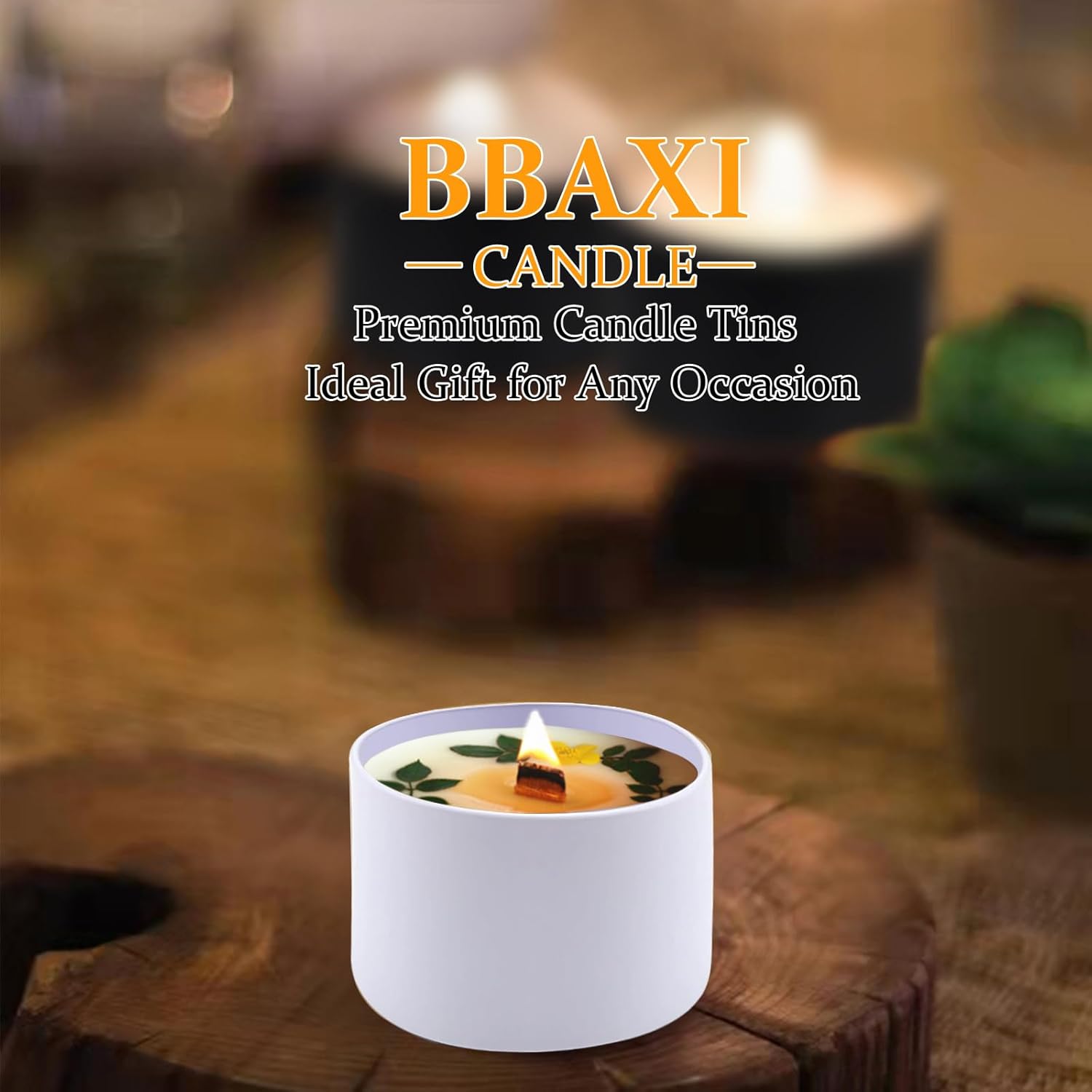 BBAXI 24-Piece Matte White Candle Tin for DIY Storage Travel