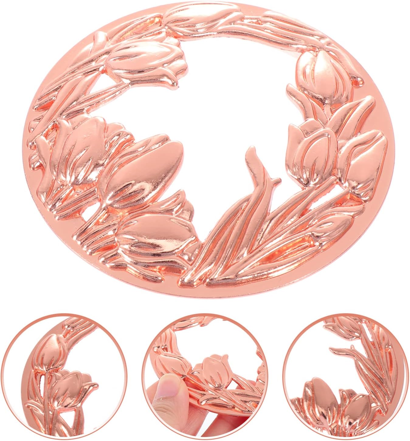 VOSAREA Windproof Durable Rose Gold Metal Candle Shade