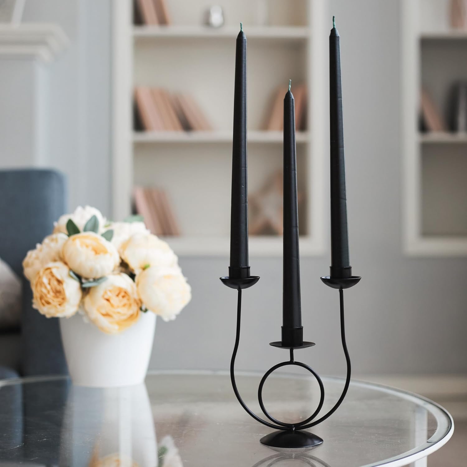 Sonedly Long-Burning 12-Inch Taper Candles 4-Pack