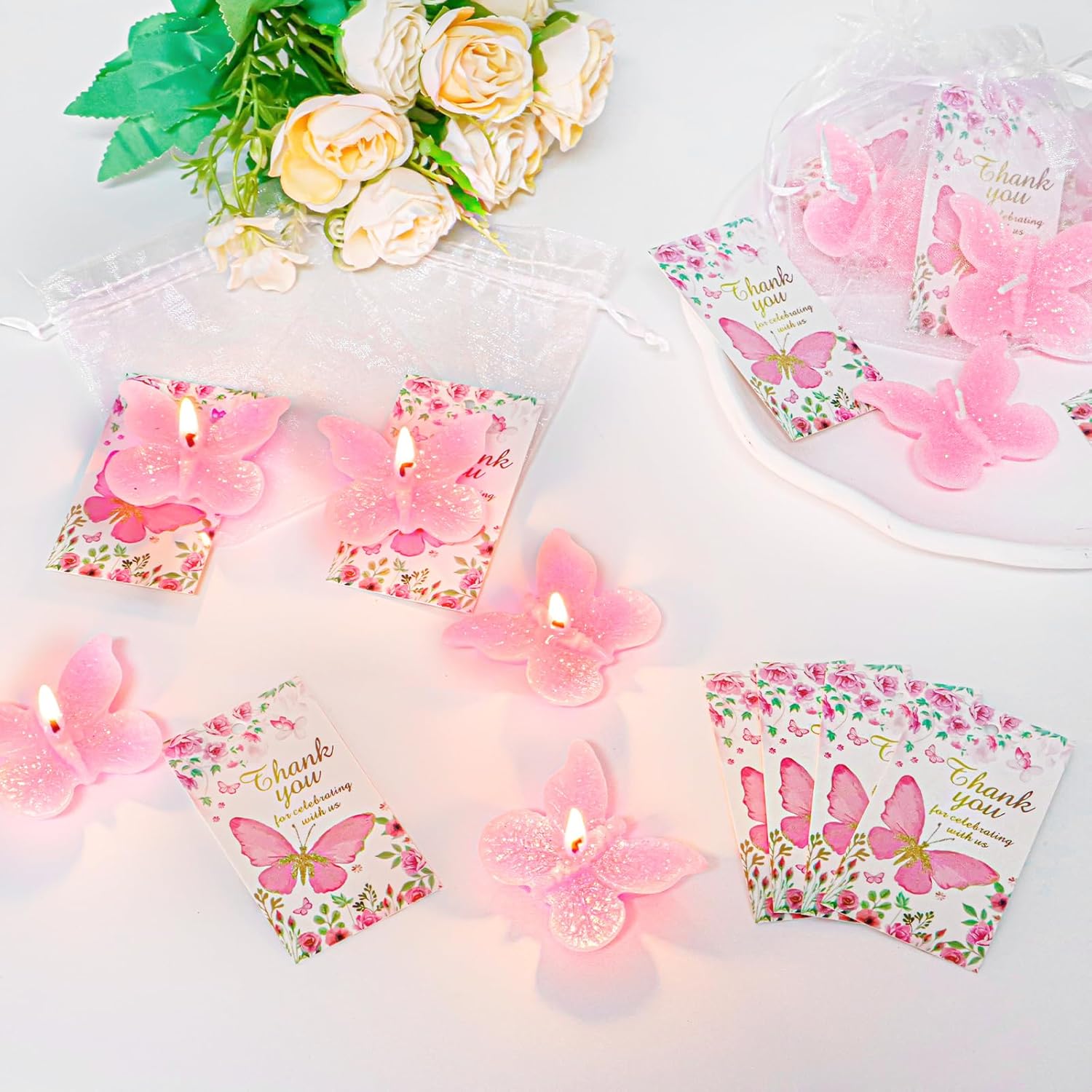 50-Set Butterfly Baby Shower Party Favor Set
