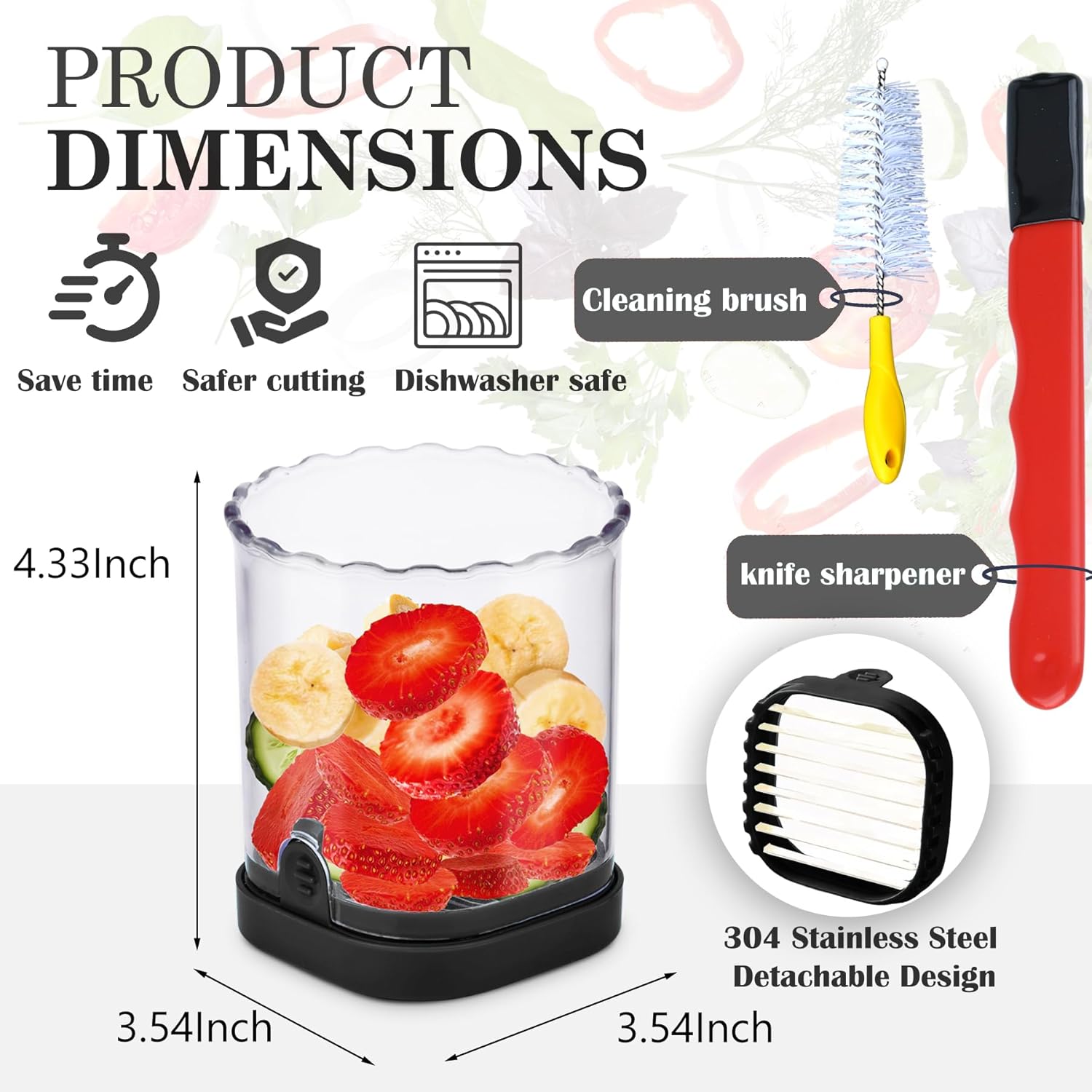 Strawberry Slicer with Sharp Blades