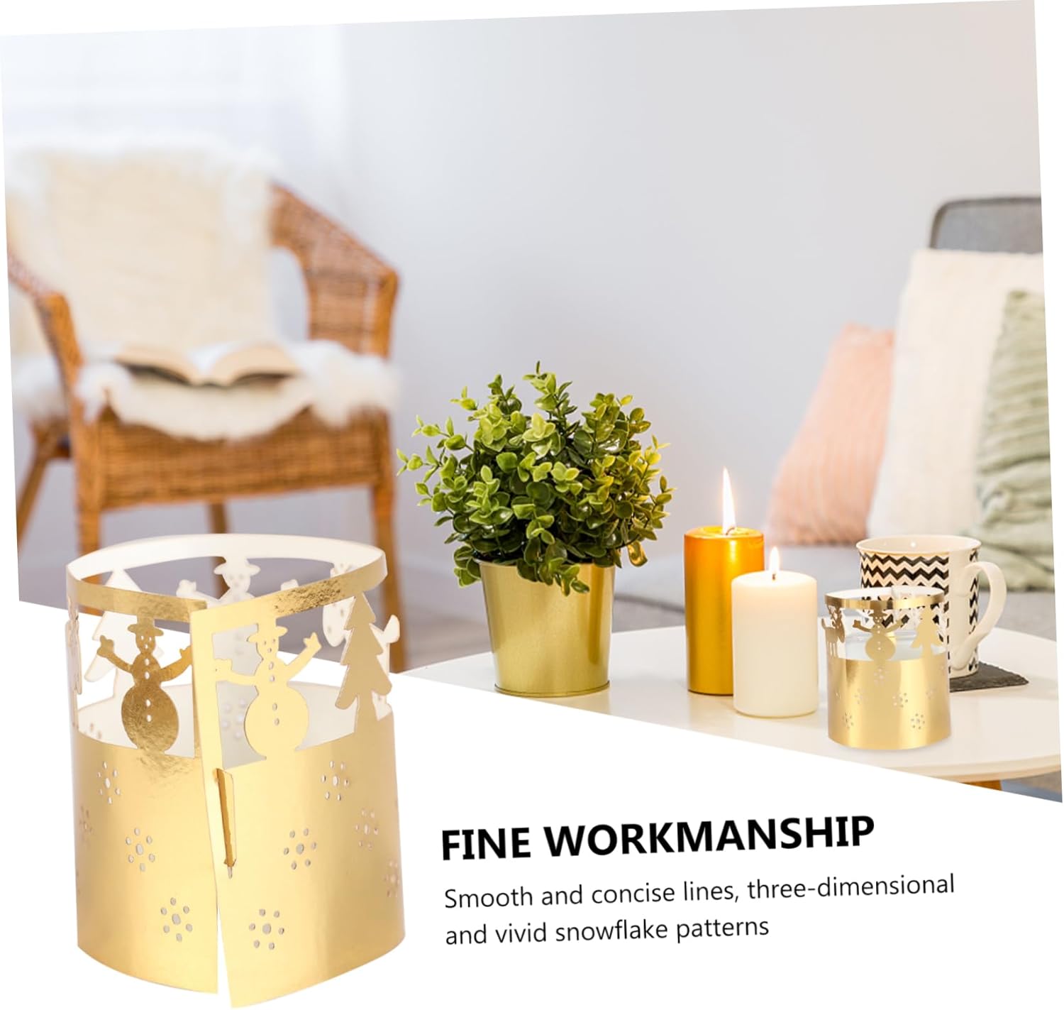 50-Piece Snowflake Candle Lampshade Xmas Decor Set