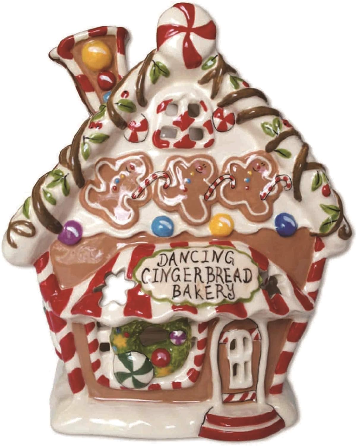 Blue Sky Ceramics Dancing Gingerbread Candle House
