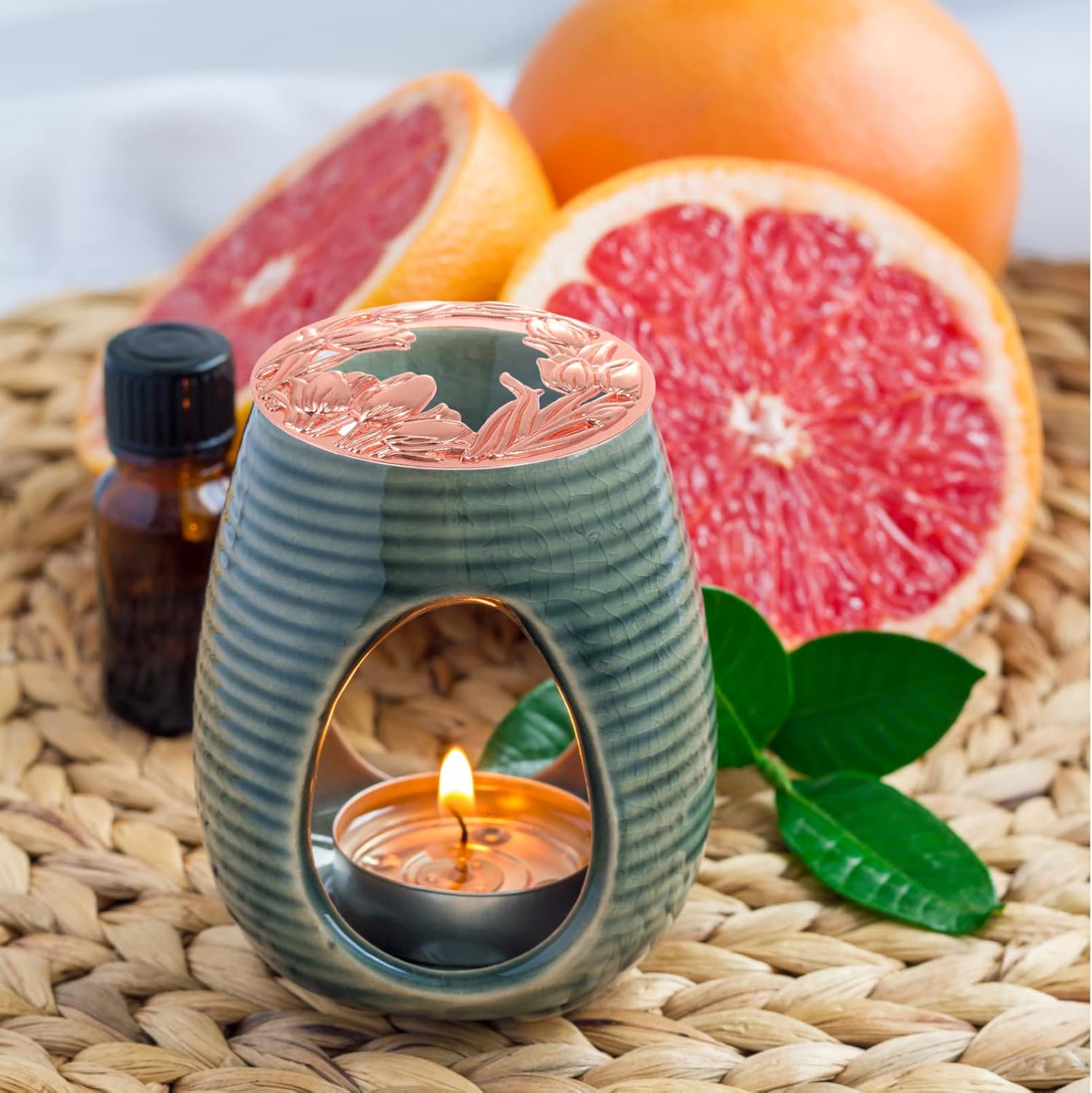 VOSAREA Windproof Durable Rose Gold Metal Candle Shade