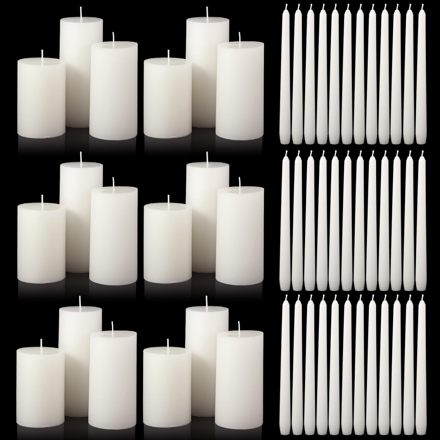MTLEE 54 Pcs Unity Candles Set Perfect for Weddings and Parties