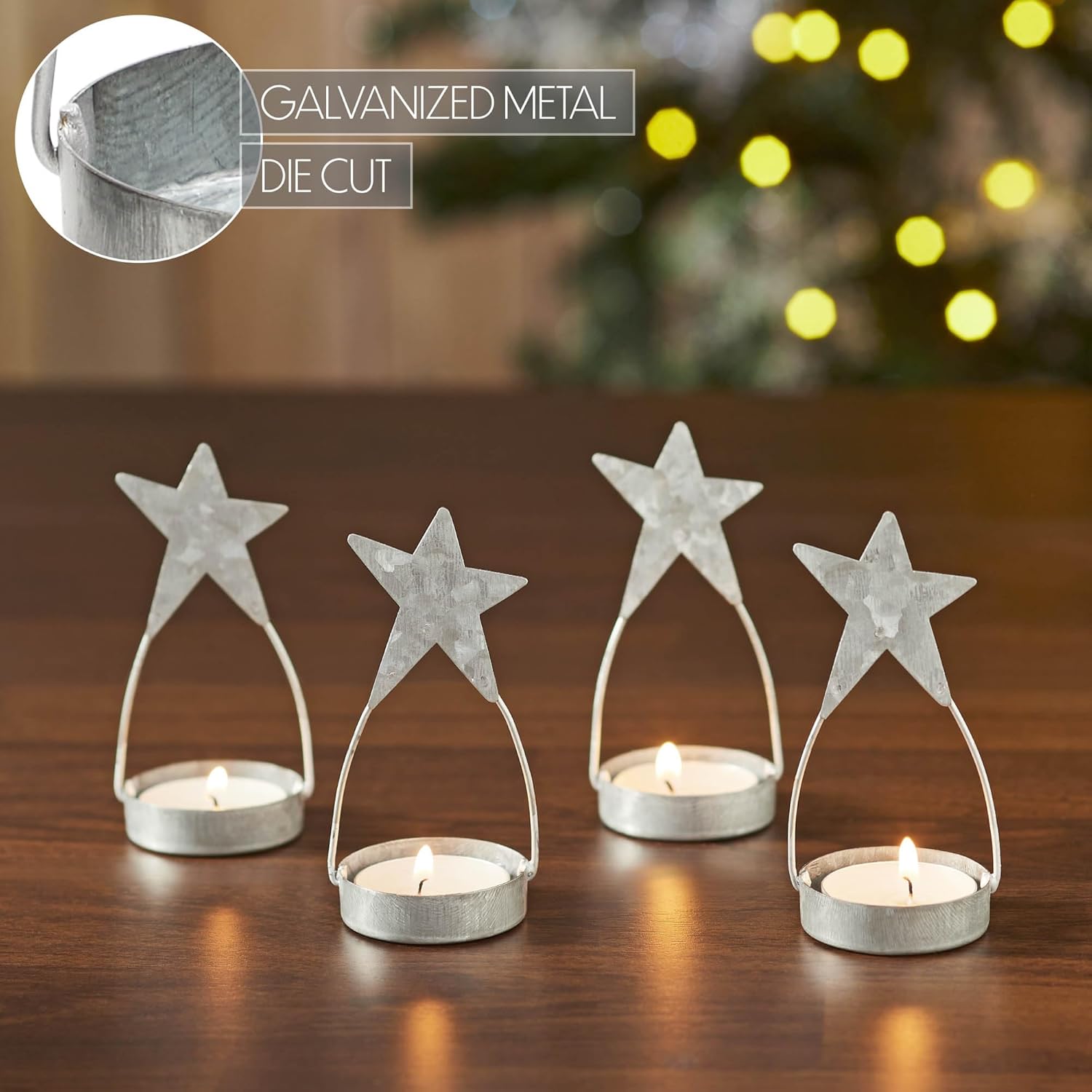 Star Tealight Holders Set