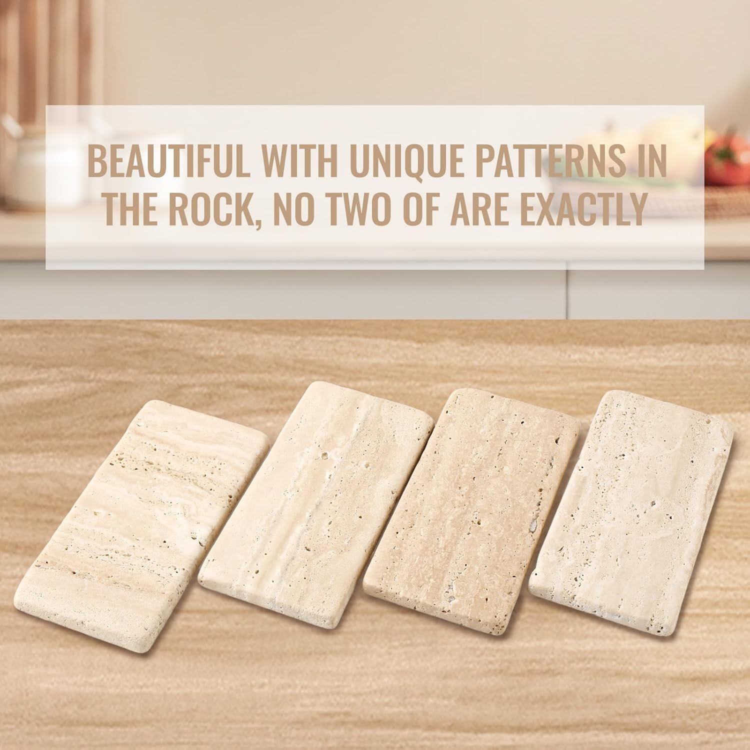 Premium Natural Travertine Candle Holder Plate