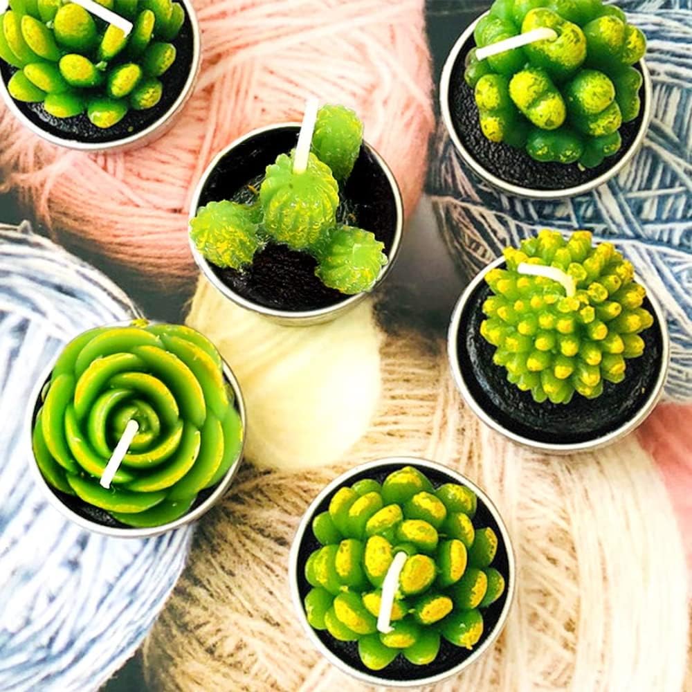 Cactus Tealight Candles 12 Piece Set